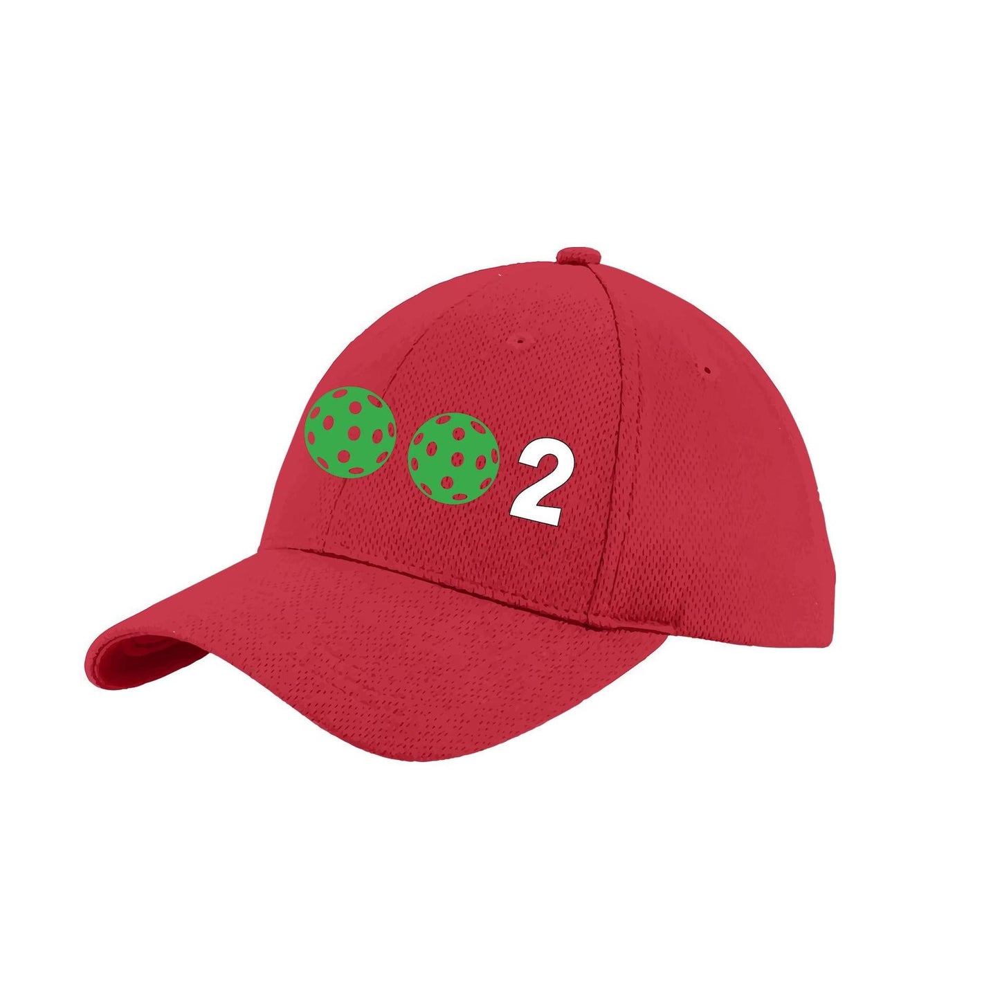 002 With Pickleballs (Customizable) | Pickleball Hat | Moisture-Wicking 100% Polyester