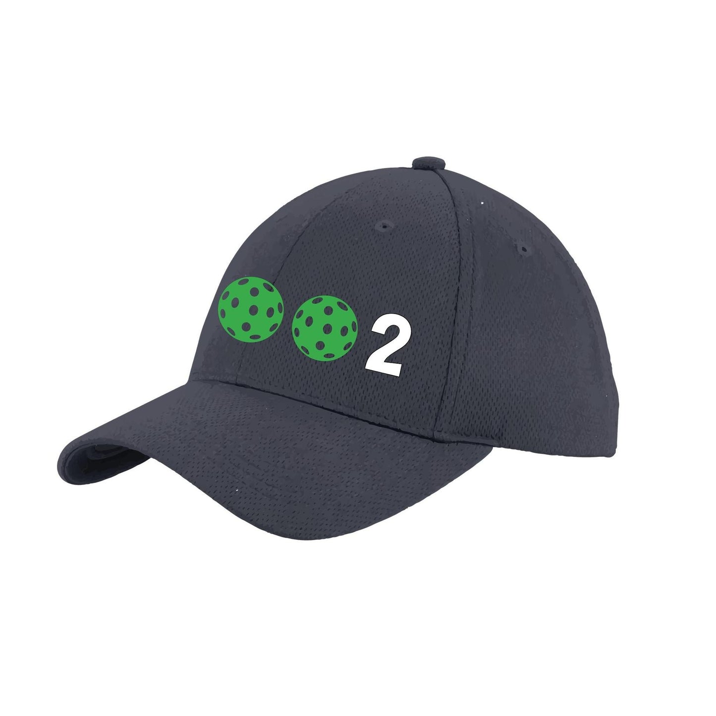 002 With Pickleballs (Customizable) | Pickleball Hat | Moisture-Wicking 100% Polyester