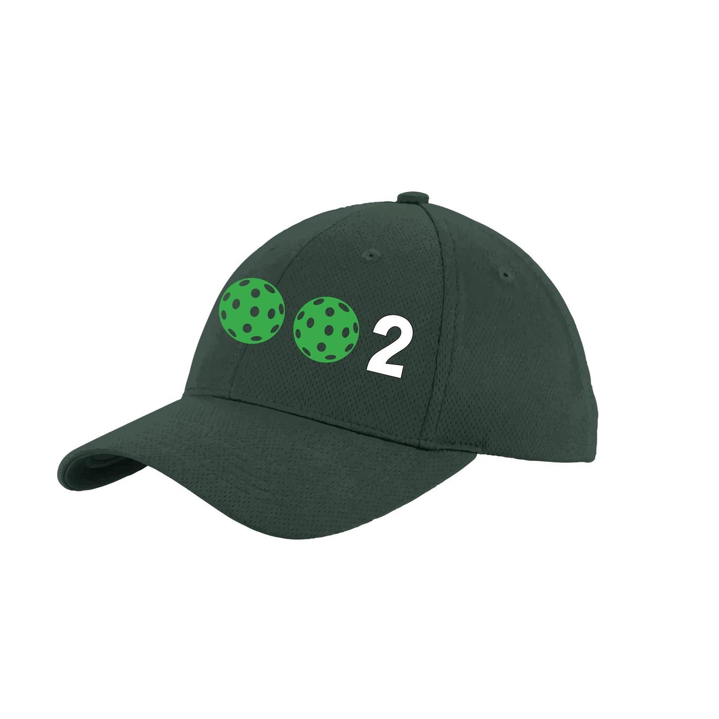 002 With Pickleballs (Customizable) | Pickleball Hat | Moisture-Wicking 100% Polyester