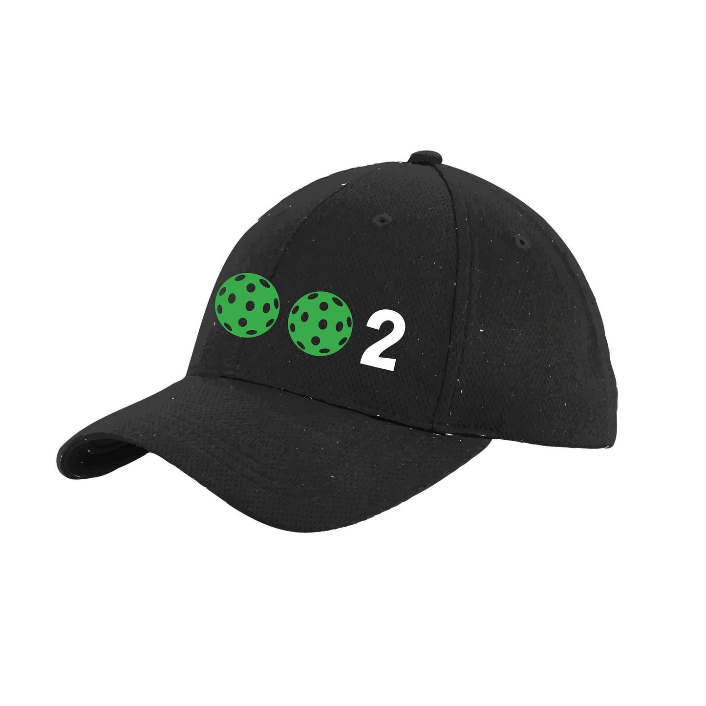 002 With Pickleballs (Customizable) | Pickleball Hat | Moisture-Wicking 100% Polyester