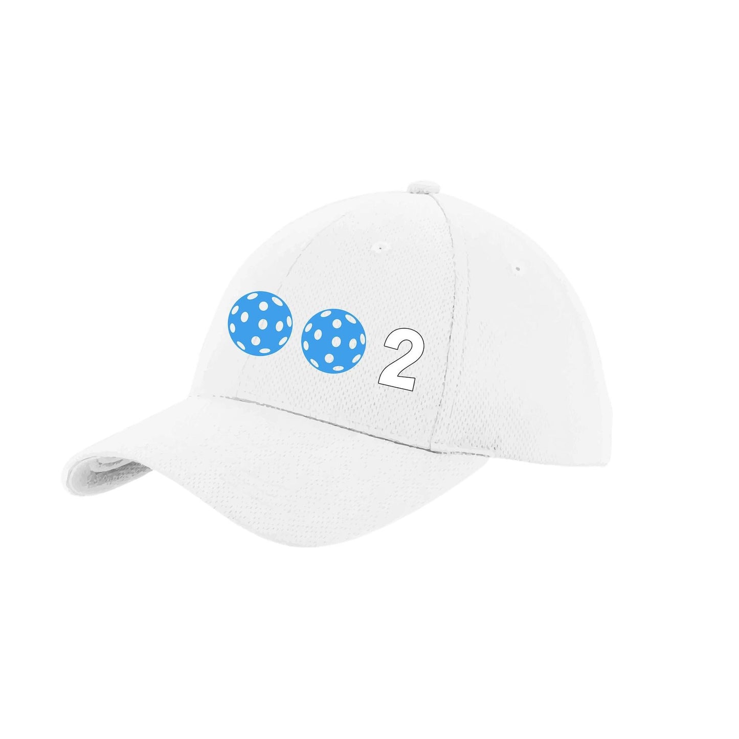 002 With Pickleballs (Customizable) | Pickleball Hat | Moisture-Wicking 100% Polyester