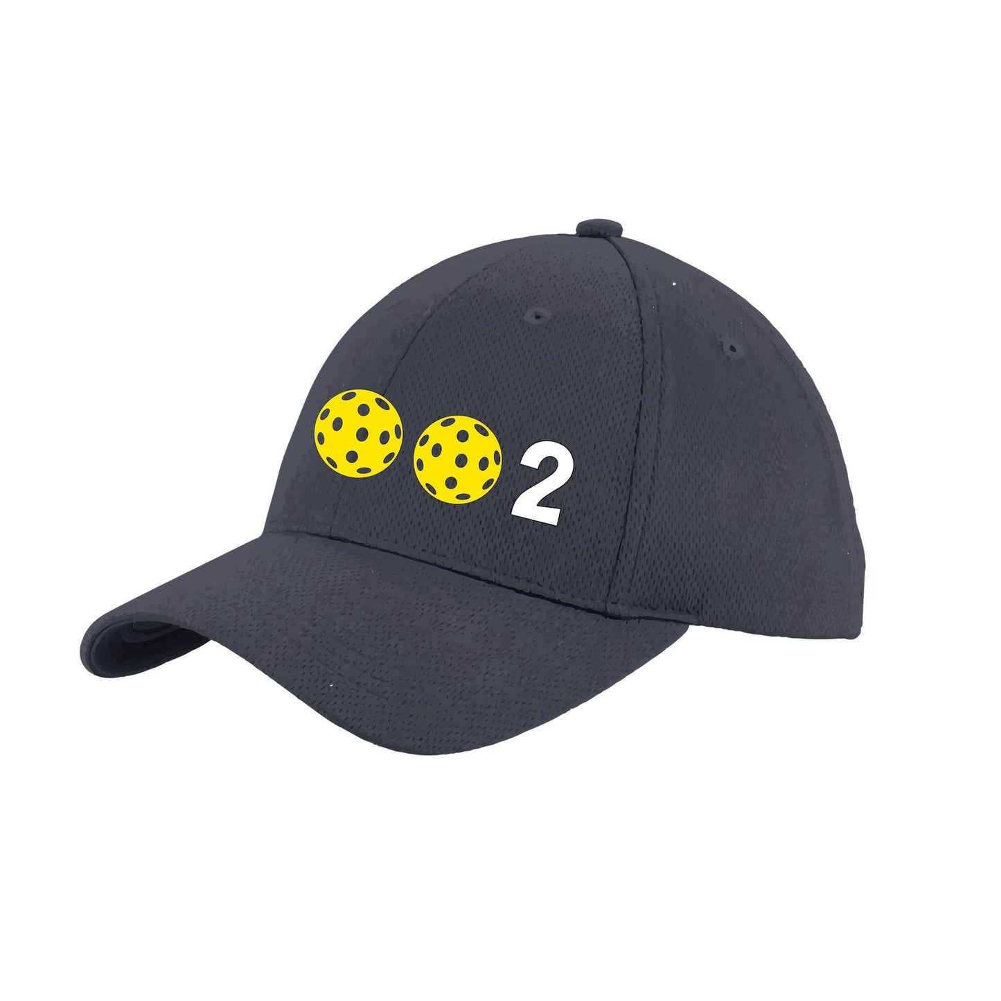 002 With Pickleballs (Customizable) | Pickleball Hat | Moisture-Wicking 100% Polyester