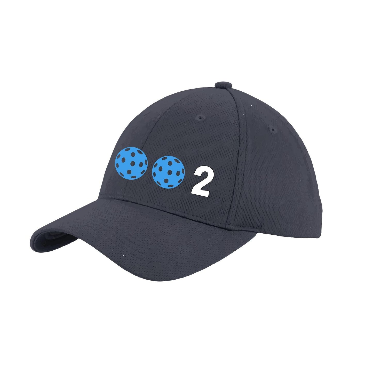 002 With Pickleballs (Customizable) | Pickleball Hat | Moisture-Wicking 100% Polyester