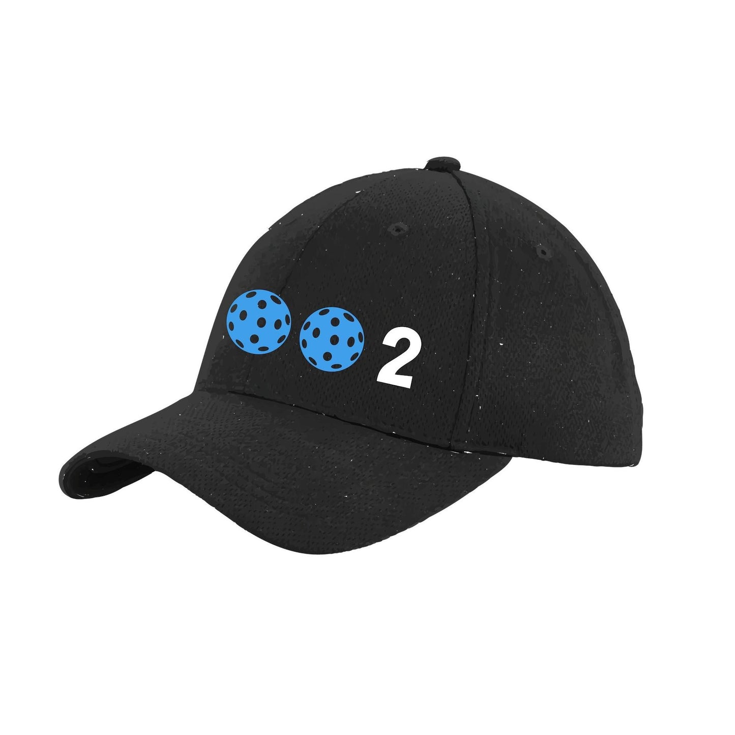 002 With Pickleballs (Customizable) | Pickleball Hat | Moisture-Wicking 100% Polyester