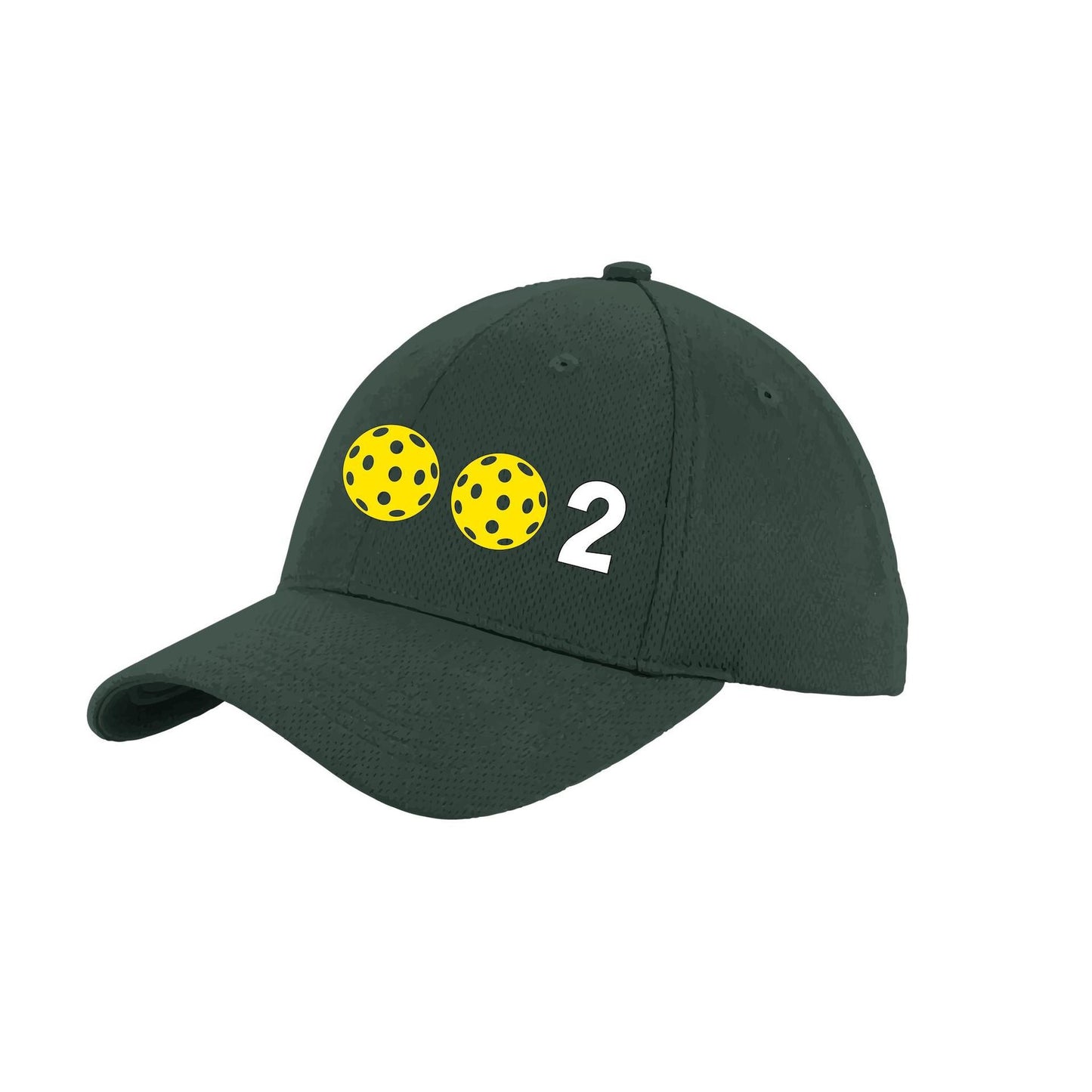 002 With Pickleballs (Customizable) | Pickleball Hat | Moisture-Wicking 100% Polyester