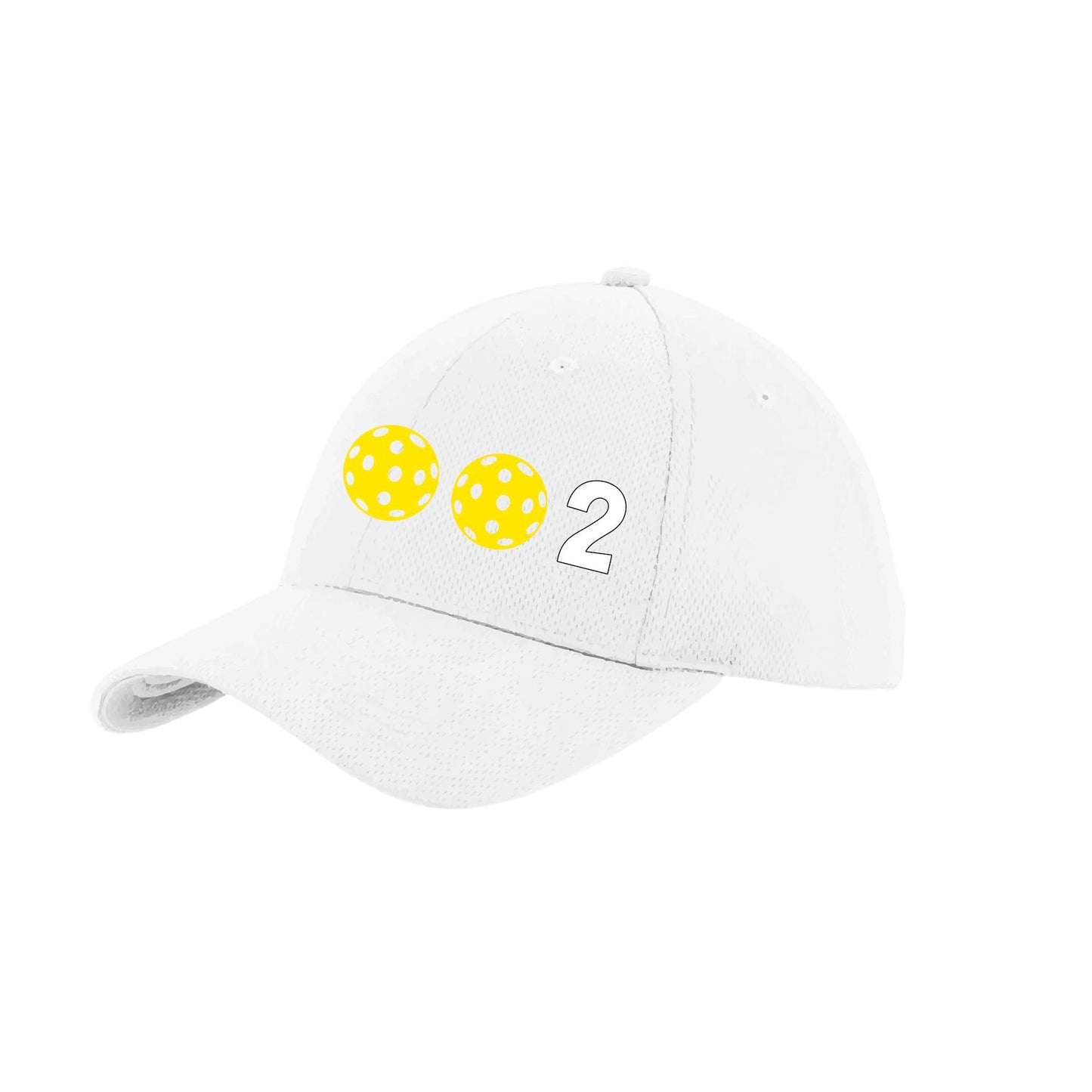 002 With Pickleballs (Customizable) | Pickleball Hat | Moisture-Wicking 100% Polyester