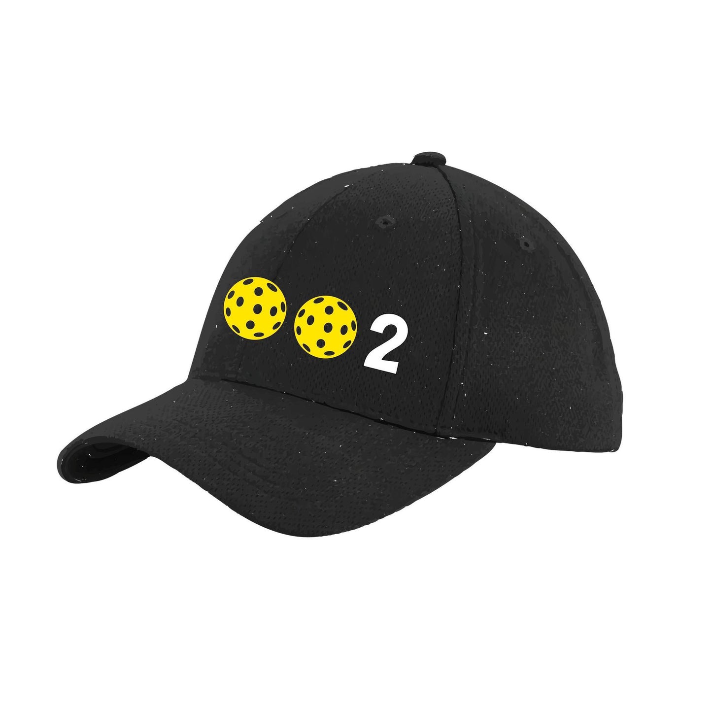002 With Pickleballs (Customizable) | Pickleball Hat | Moisture-Wicking 100% Polyester