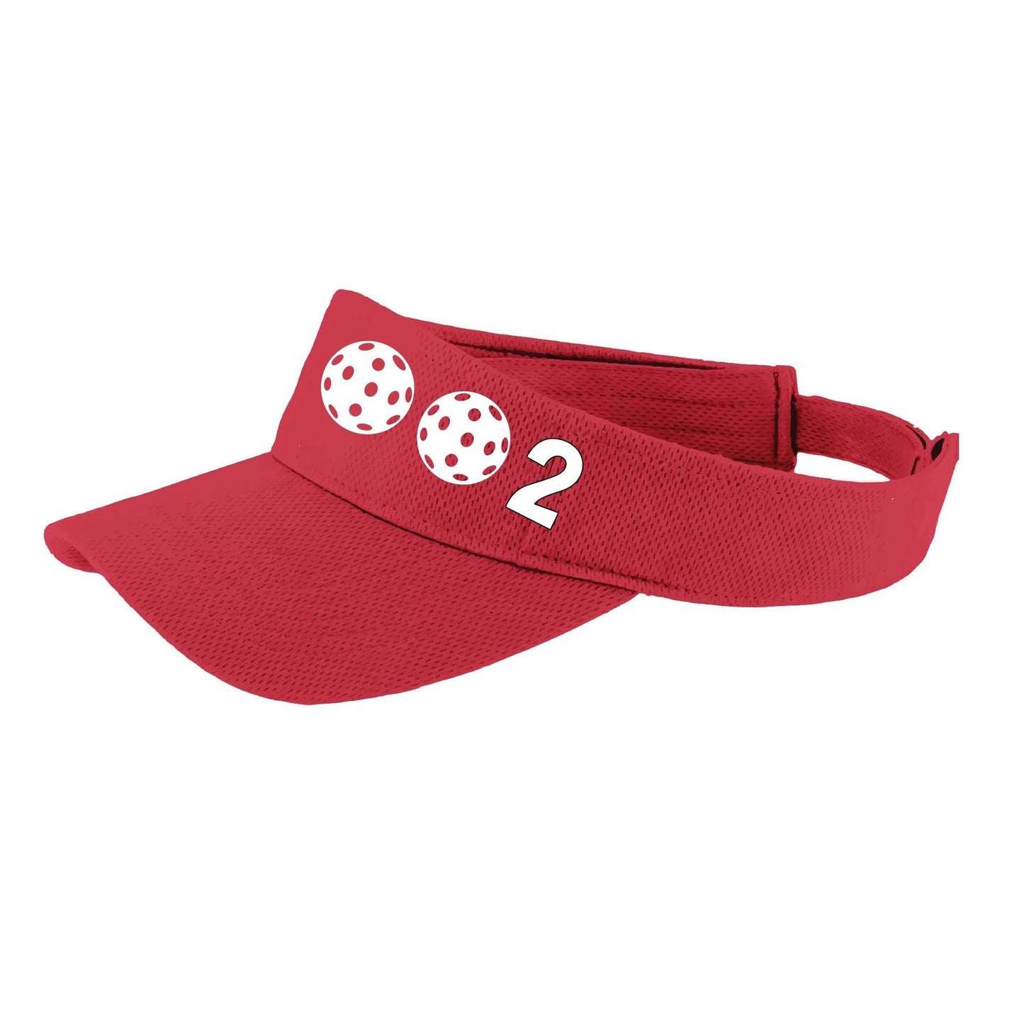 002 With Pickleballs (Customizable) | Pickleball Visors | Moisture Wicking 100% Polyester