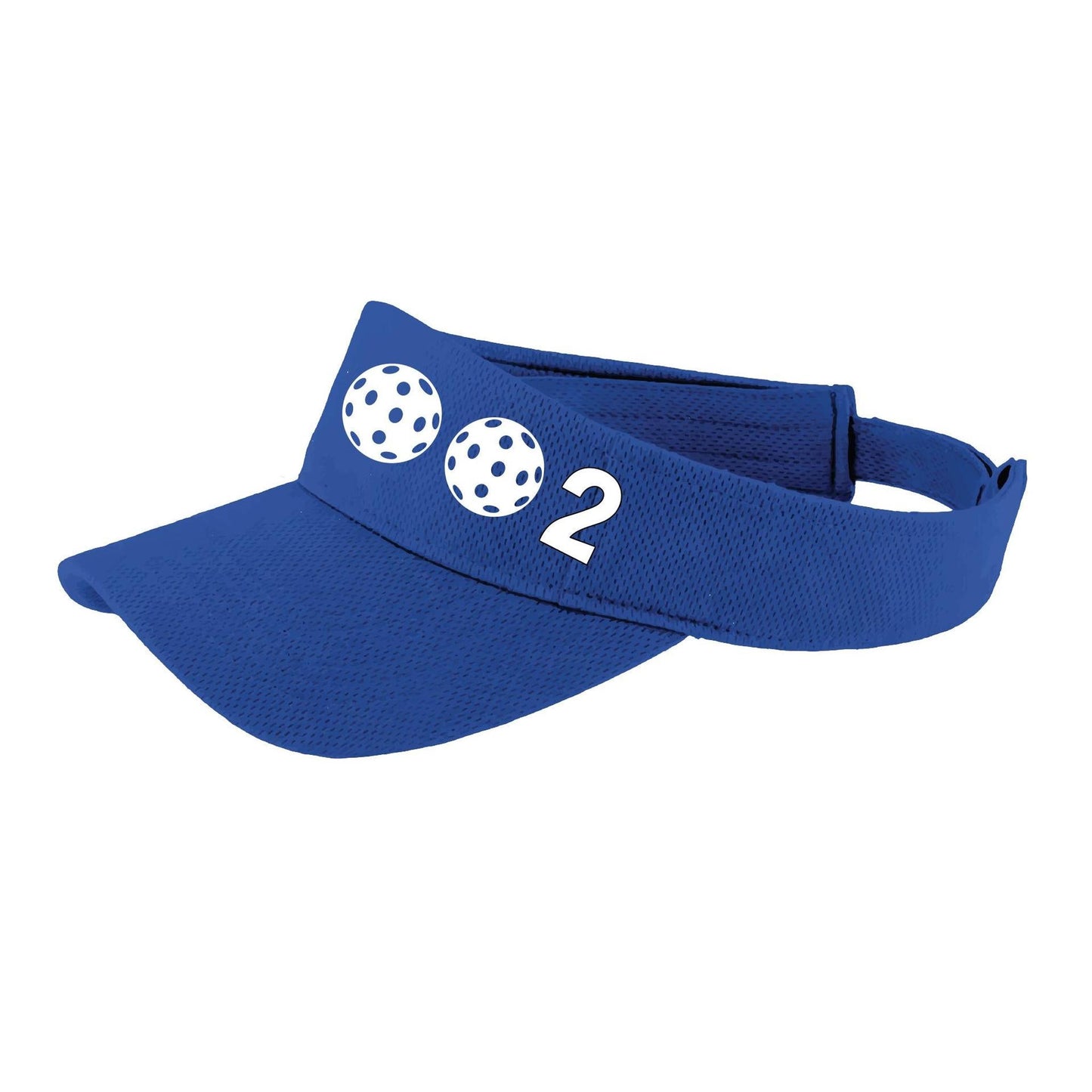 002 With Pickleballs (Customizable) | Pickleball Visors | Moisture Wicking 100% Polyester