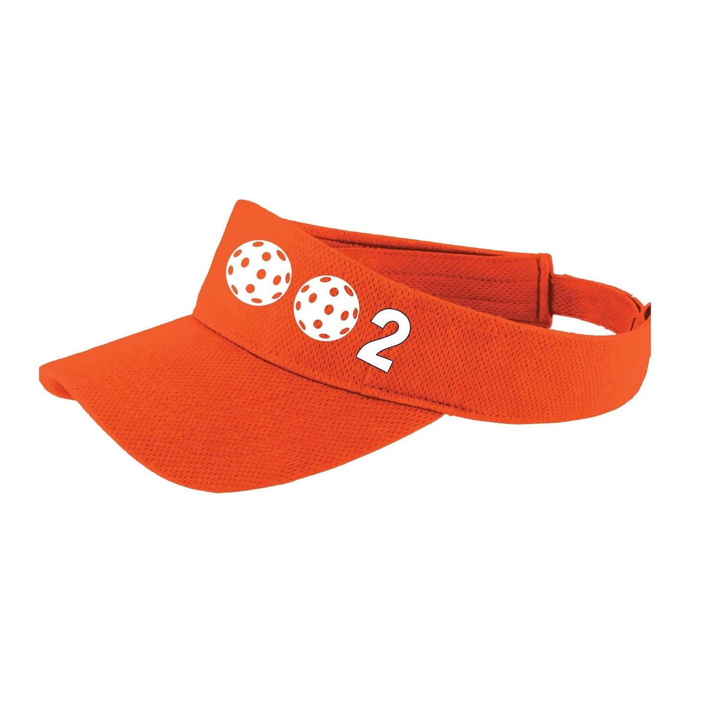 002 With Pickleballs (Customizable) | Pickleball Visors | Moisture Wicking 100% Polyester