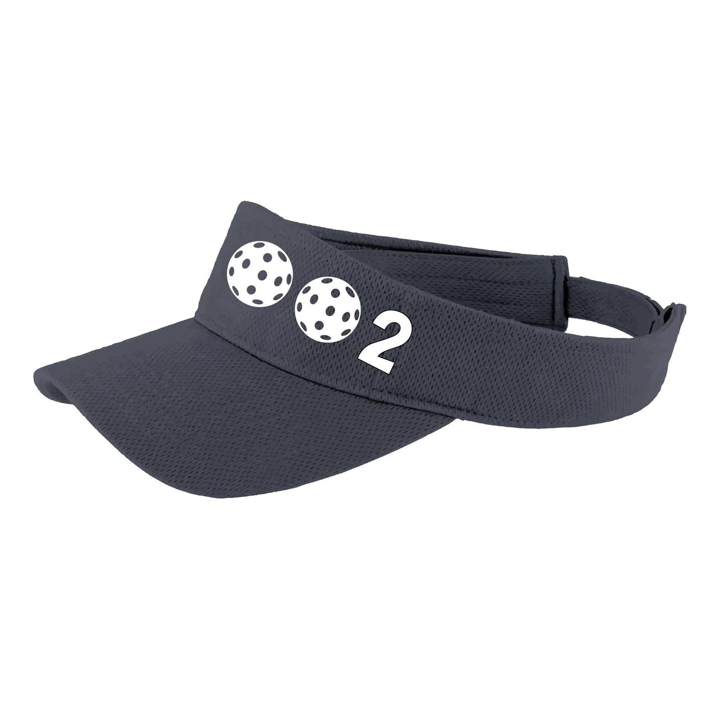 002 With Pickleballs (Customizable) | Pickleball Visors | Moisture Wicking 100% Polyester