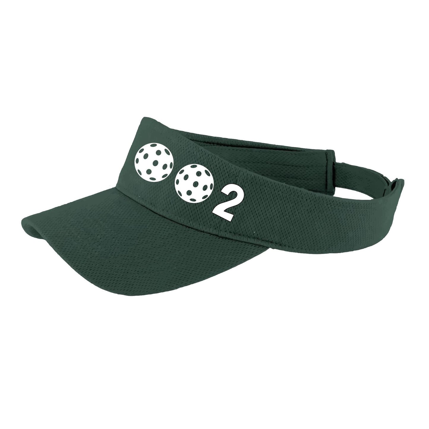002 With Pickleballs (Customizable) | Pickleball Visors | Moisture Wicking 100% Polyester
