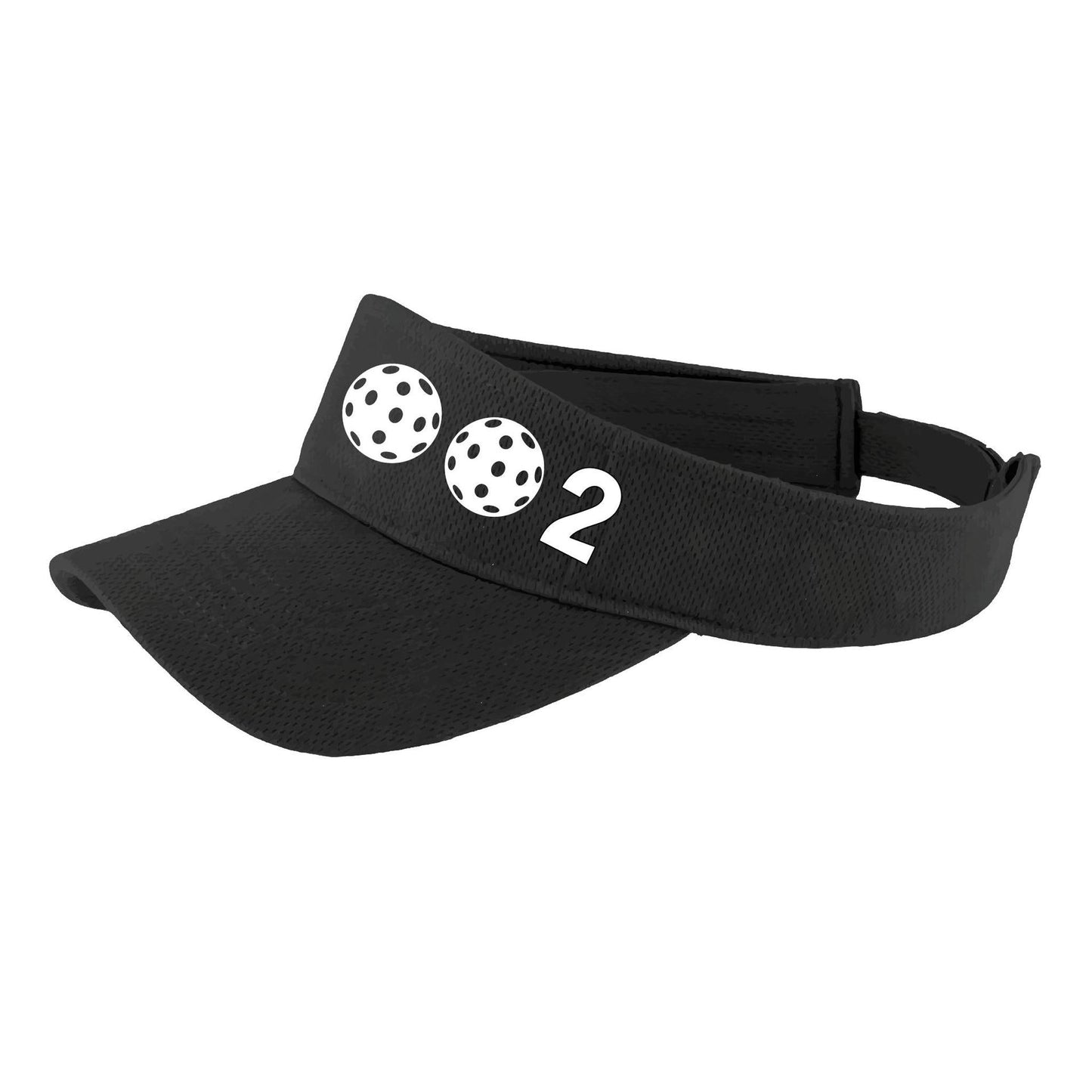 002 With Pickleballs (Customizable) | Pickleball Visors | Moisture Wicking 100% Polyester