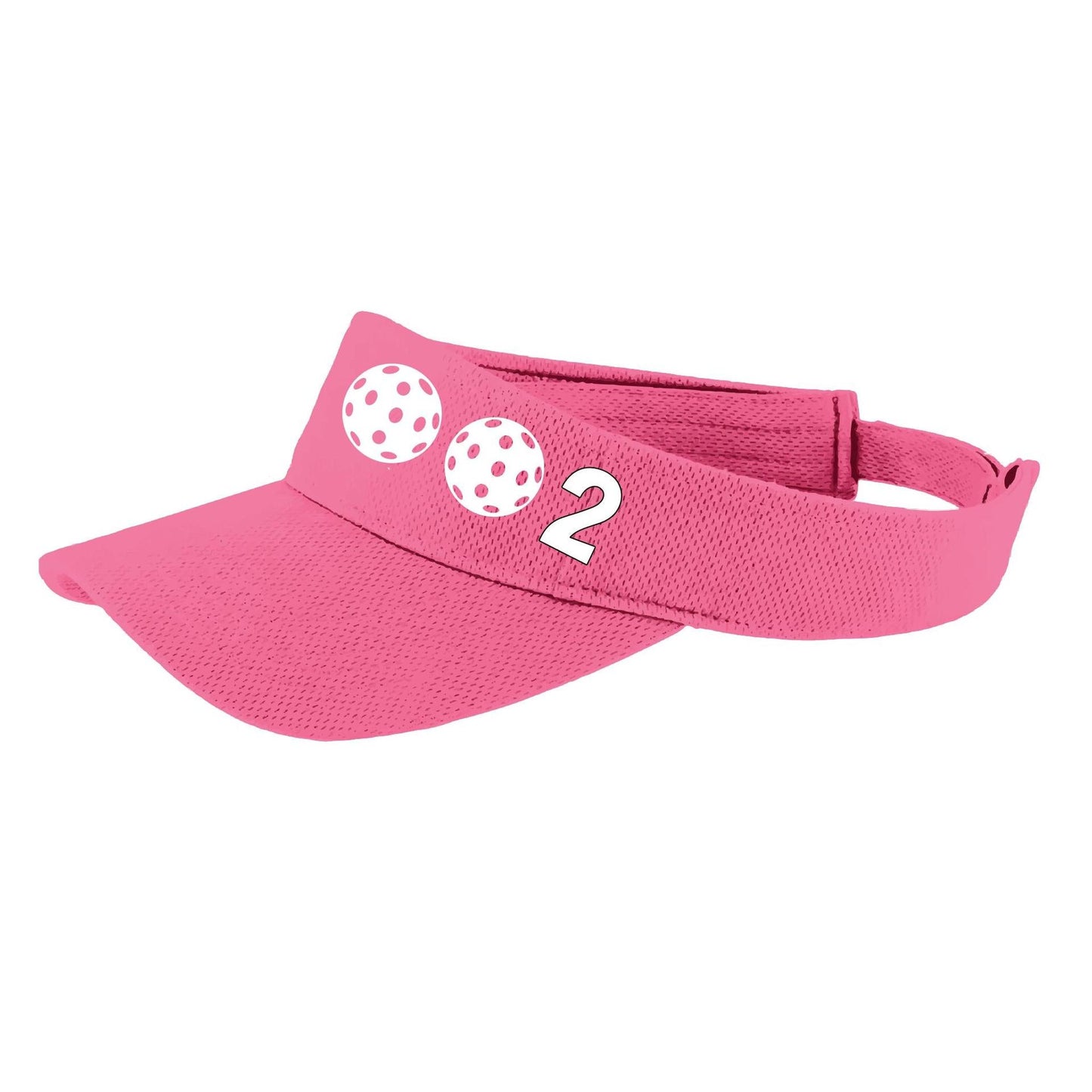 002 With Pickleballs (Customizable) | Pickleball Visors | Moisture Wicking 100% Polyester