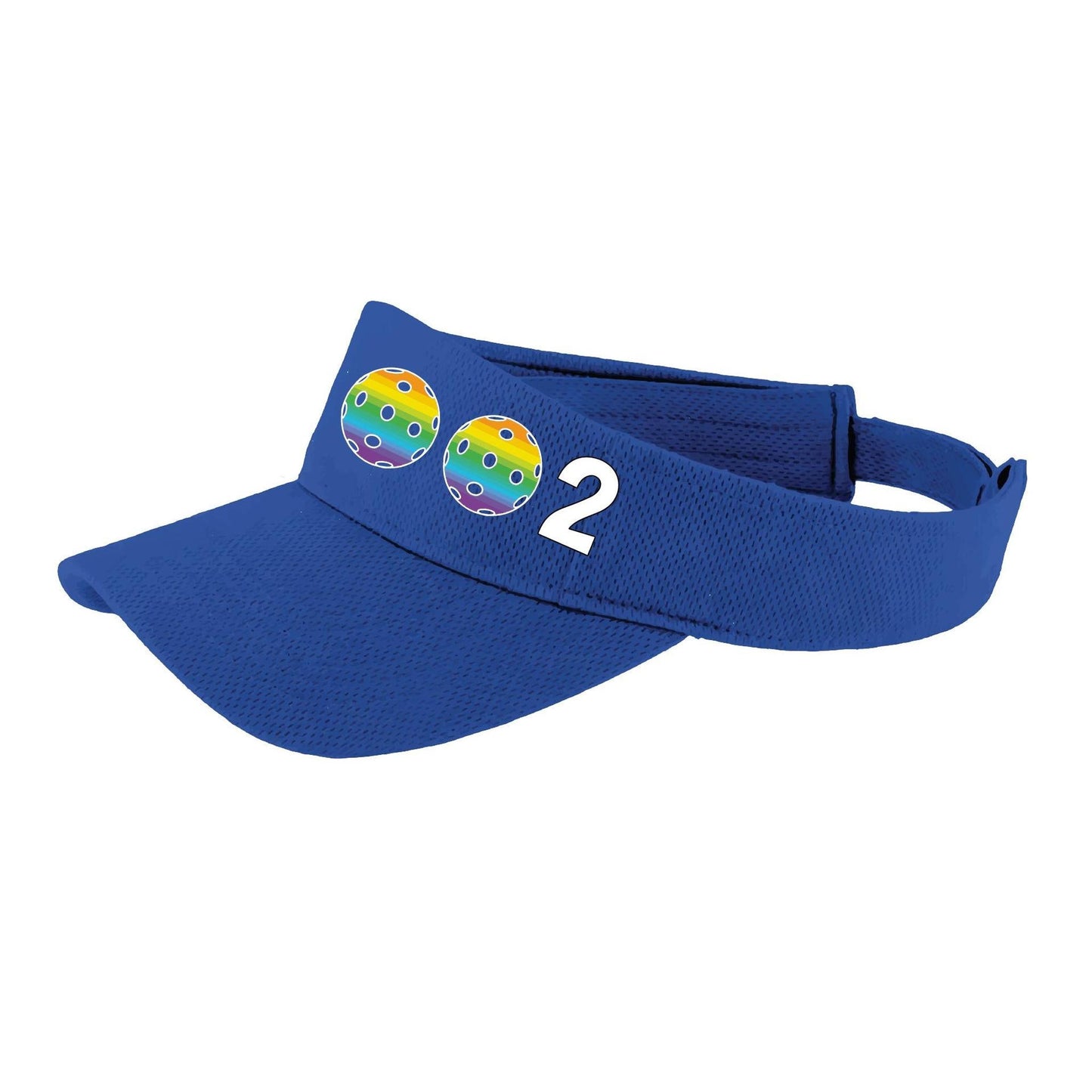 002 With Pickleballs (Customizable) | Pickleball Visors | Moisture Wicking 100% Polyester