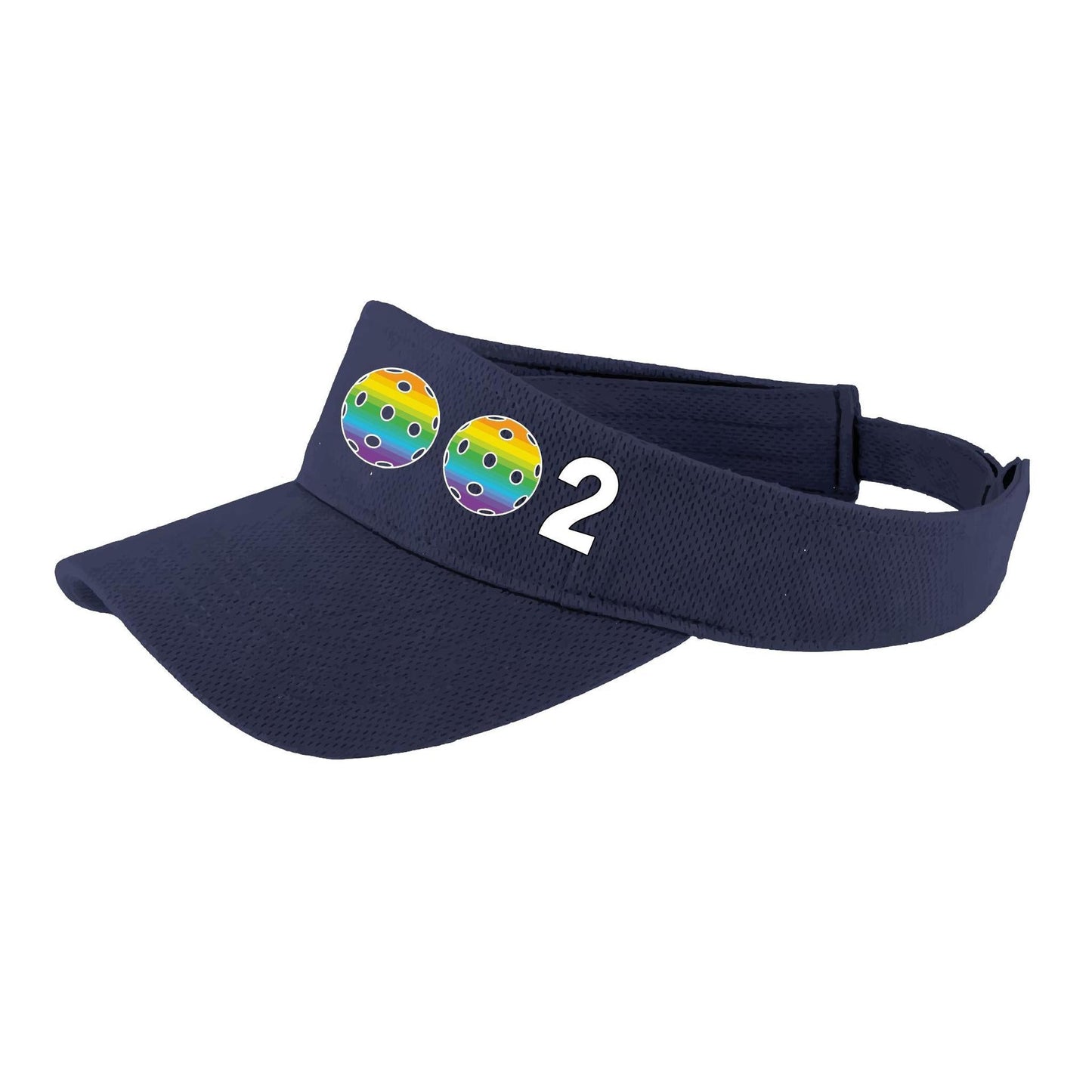 002 With Pickleballs (Customizable) | Pickleball Visors | Moisture Wicking 100% Polyester