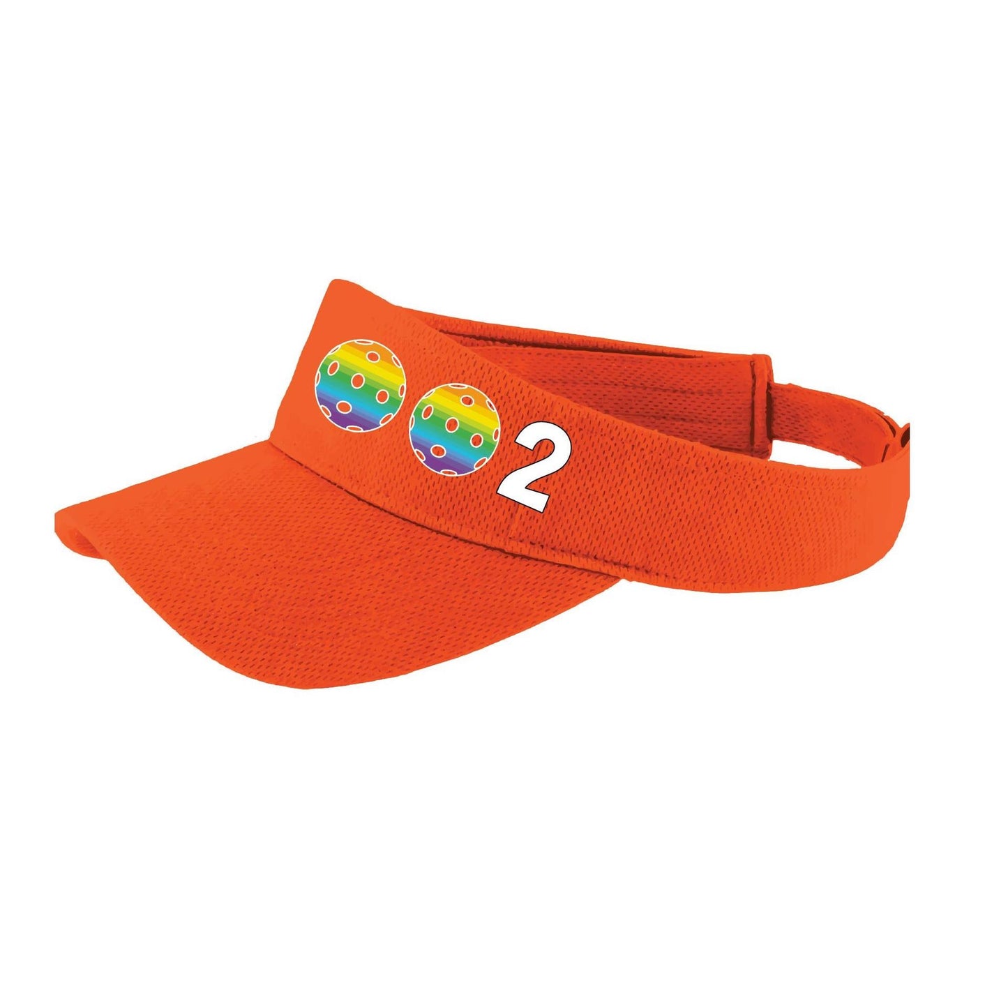 002 With Pickleballs (Customizable) | Pickleball Visors | Moisture Wicking 100% Polyester