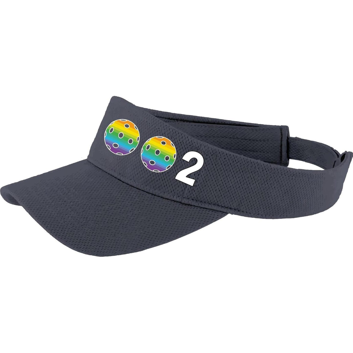 002 With Pickleballs (Customizable) | Pickleball Visors | Moisture Wicking 100% Polyester