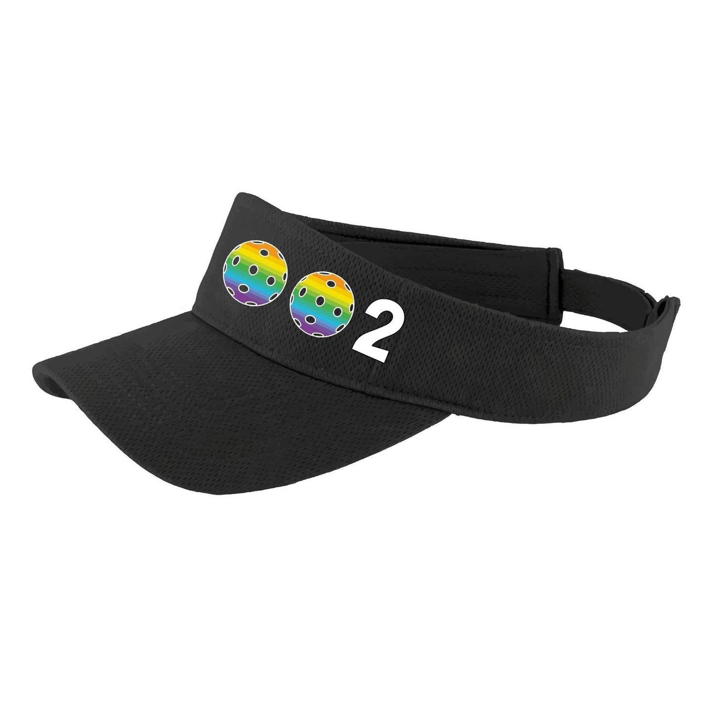 002 With Pickleballs (Customizable) | Pickleball Visors | Moisture Wicking 100% Polyester