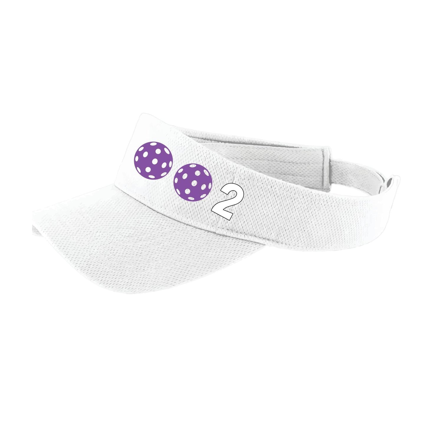 002 With Pickleballs (Customizable) | Pickleball Visors | Moisture Wicking 100% Polyester