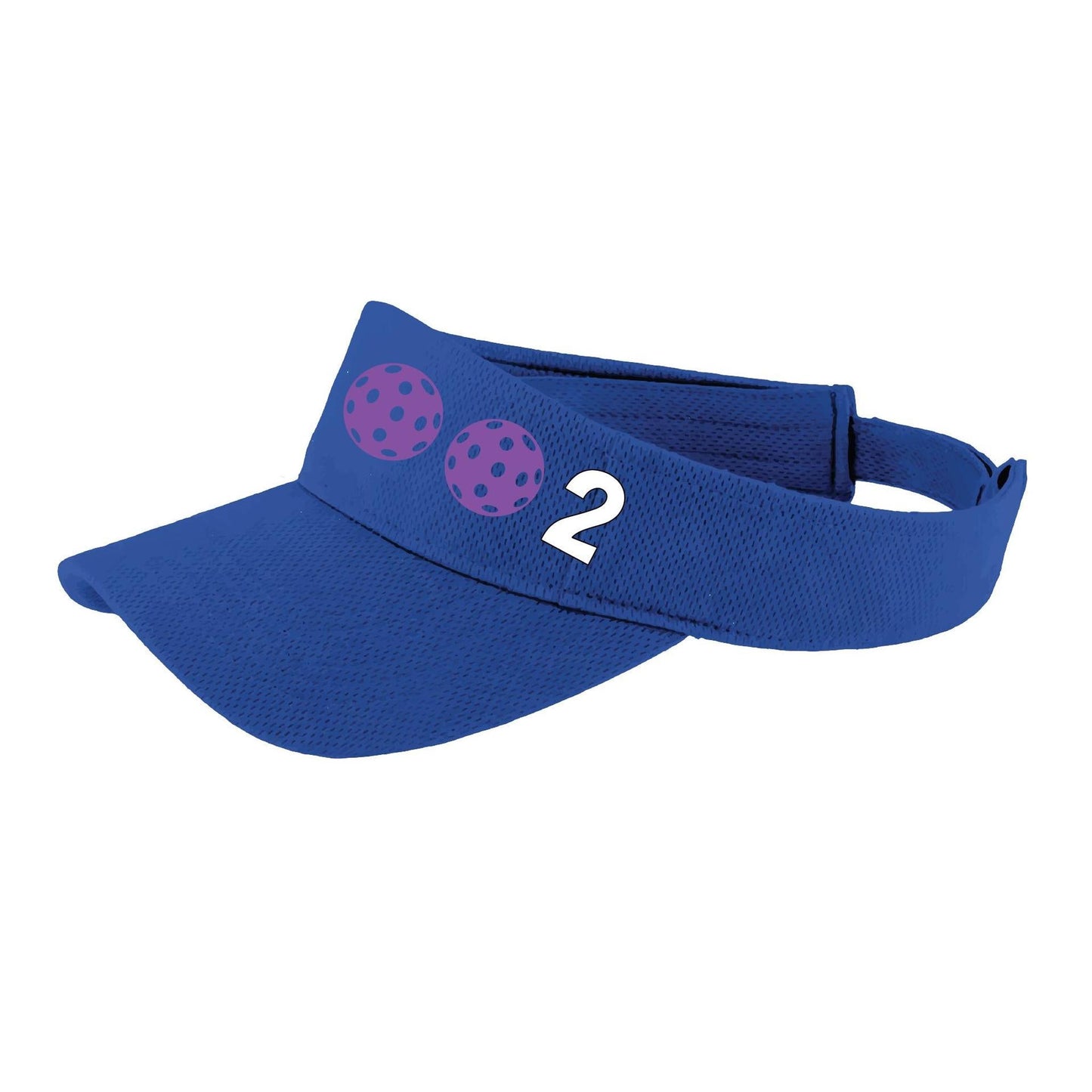 002 With Pickleballs (Customizable) | Pickleball Visors | Moisture Wicking 100% Polyester
