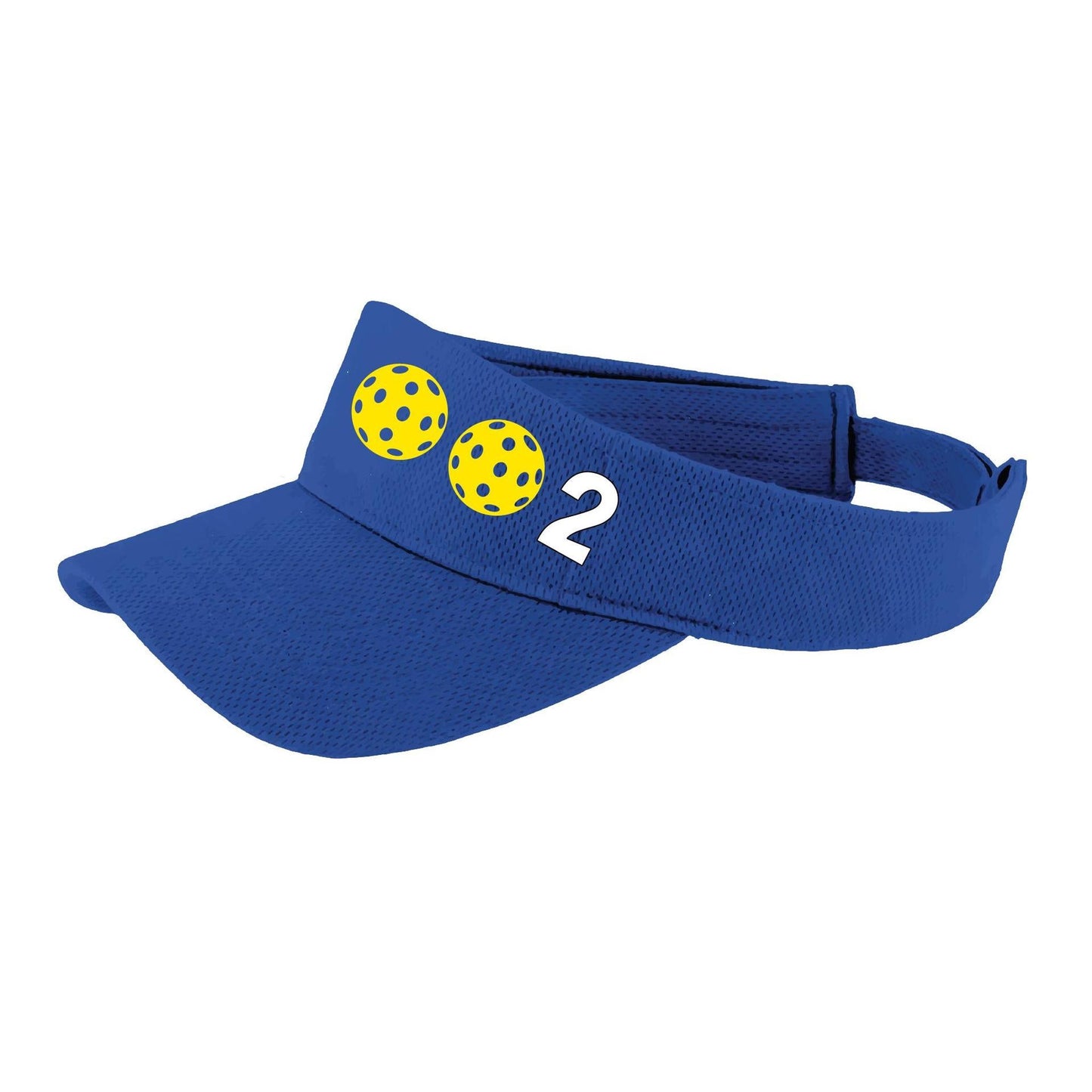 002 With Pickleballs (Customizable) | Pickleball Visors | Moisture Wicking 100% Polyester