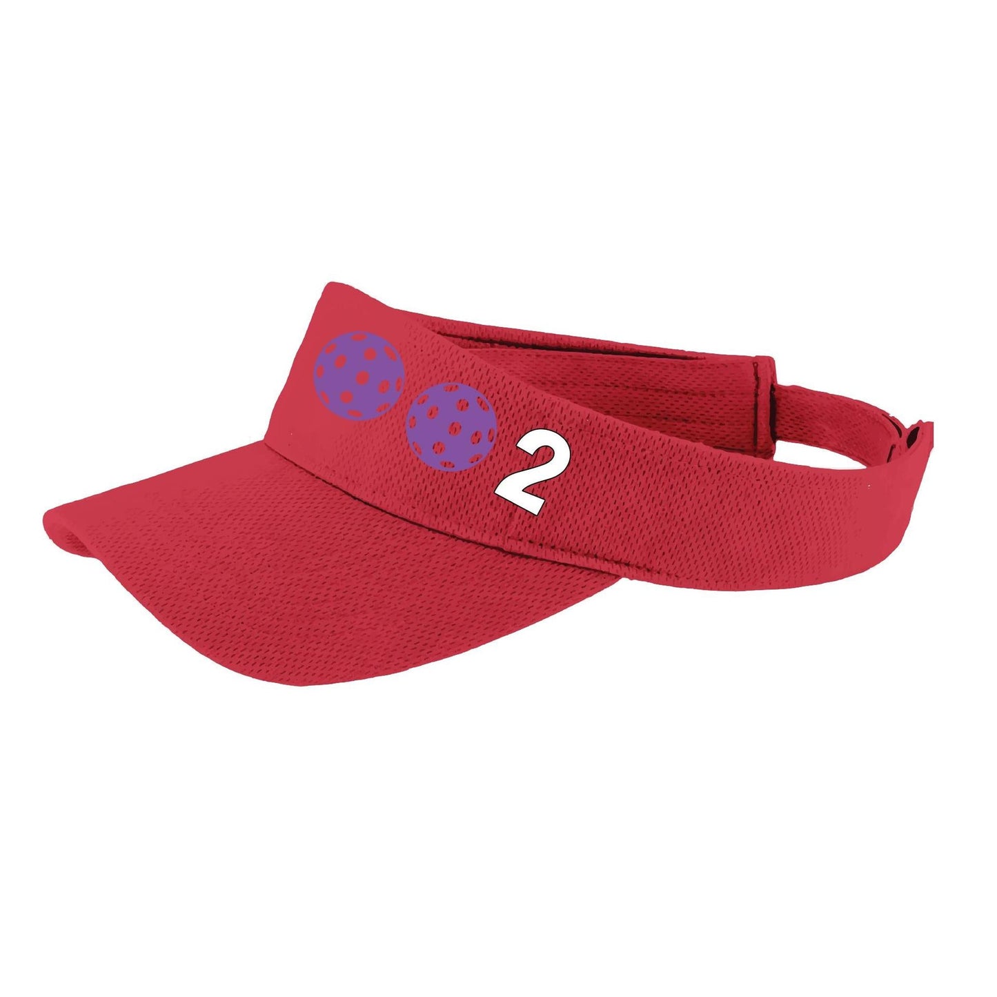 002 With Pickleballs (Customizable) | Pickleball Visors | Moisture Wicking 100% Polyester