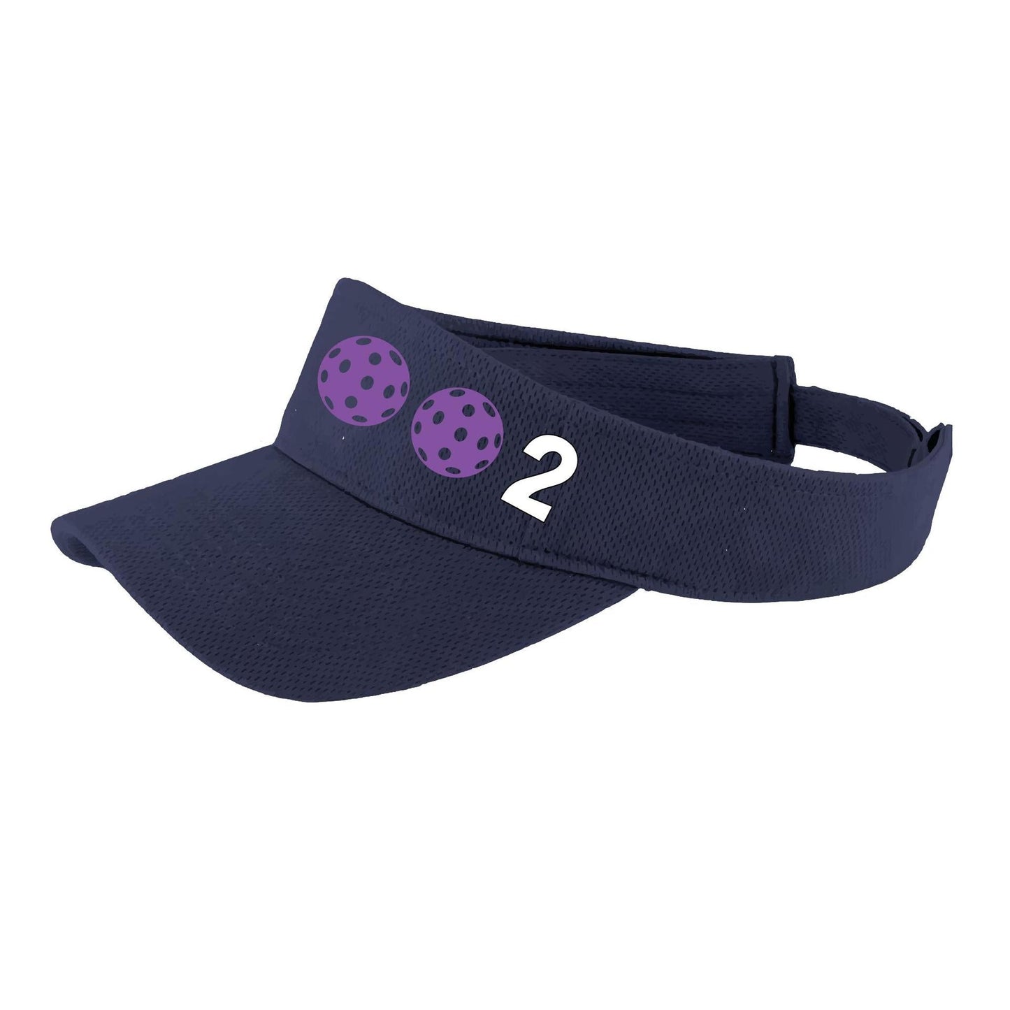 002 With Pickleballs (Customizable) | Pickleball Visors | Moisture Wicking 100% Polyester