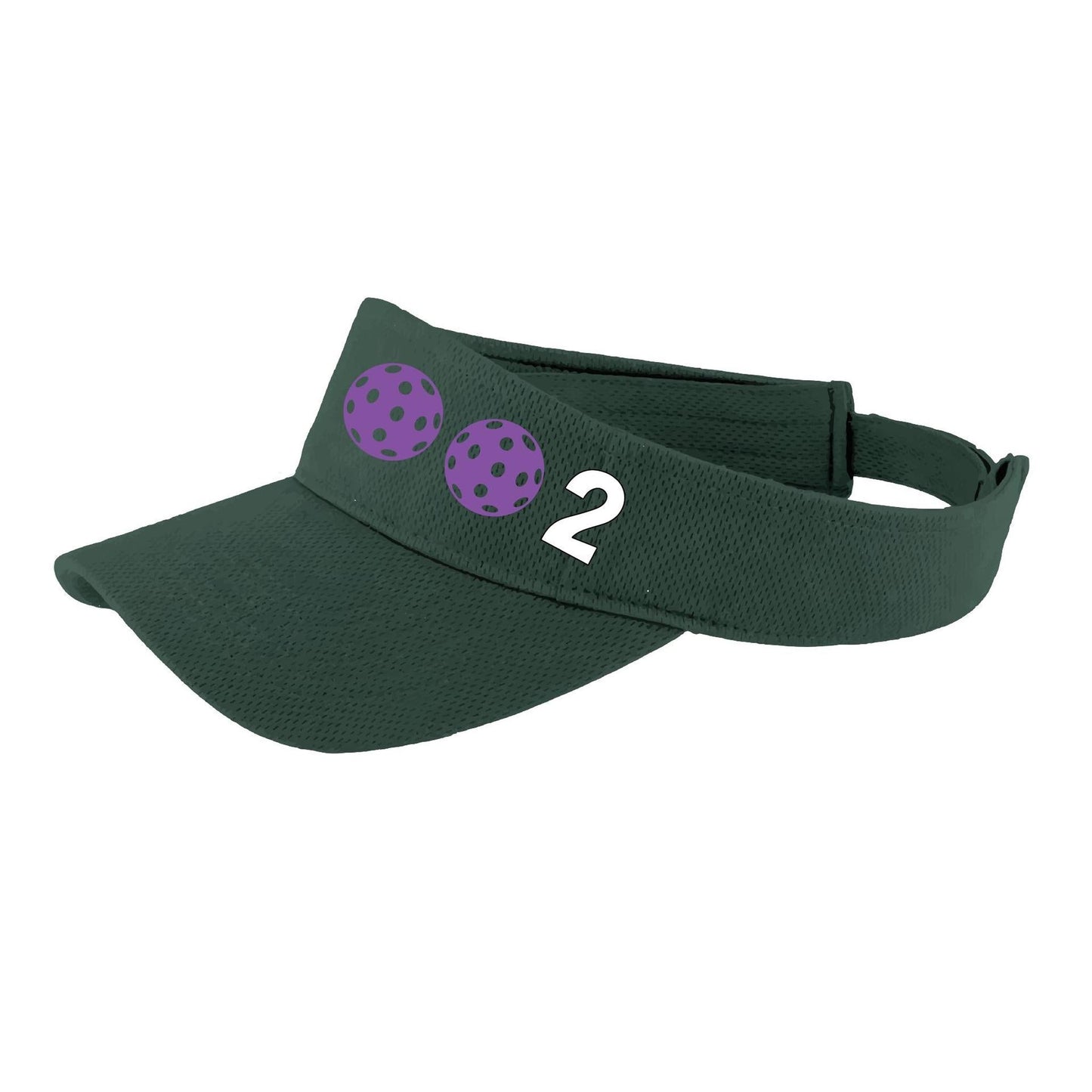 002 With Pickleballs (Customizable) | Pickleball Visors | Moisture Wicking 100% Polyester