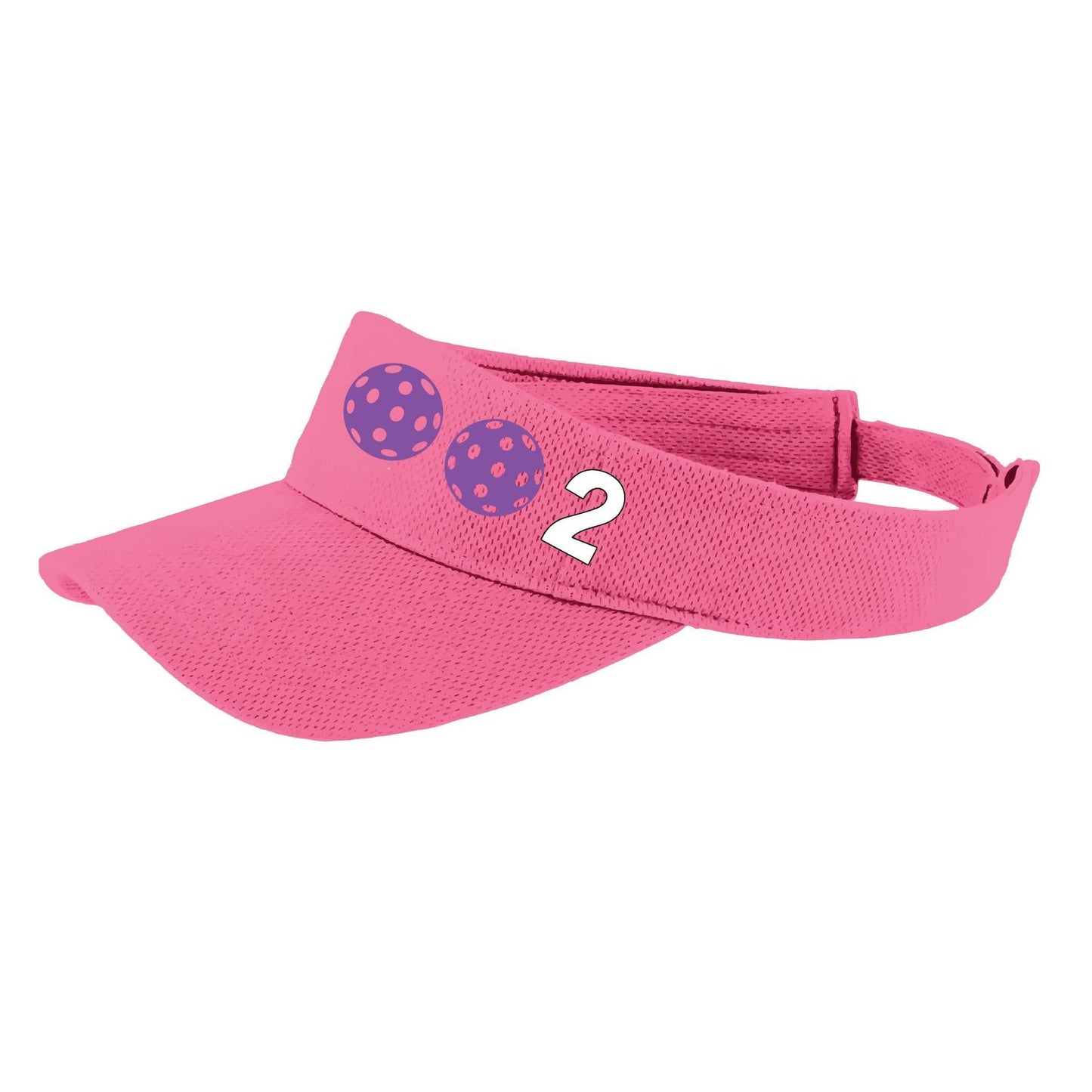 002 With Pickleballs (Customizable) | Pickleball Visors | Moisture Wicking 100% Polyester