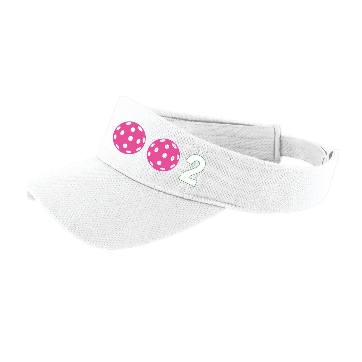 002 With Pickleballs (Customizable) | Pickleball Visors | Moisture Wicking 100% Polyester