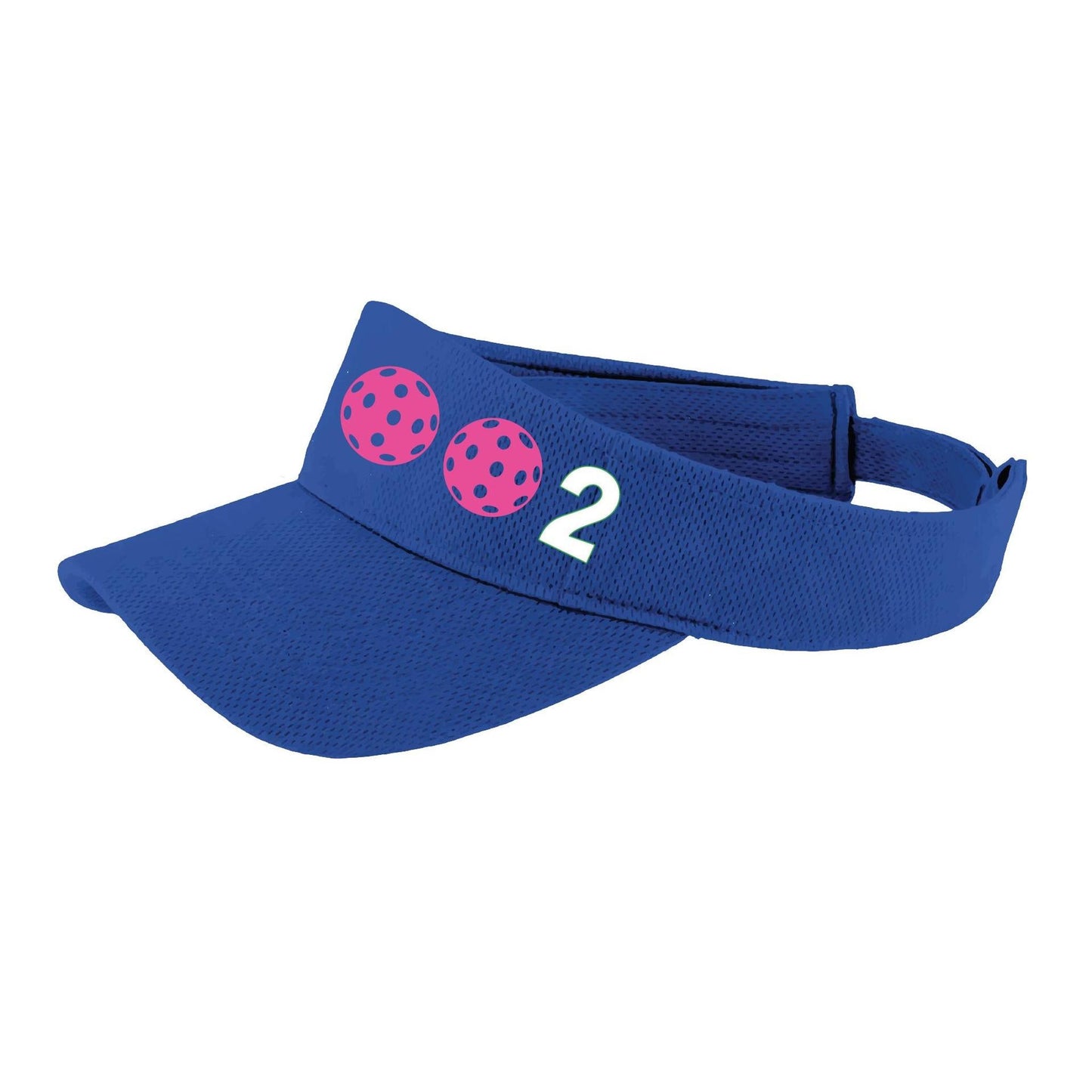 002 With Pickleballs (Customizable) | Pickleball Visors | Moisture Wicking 100% Polyester