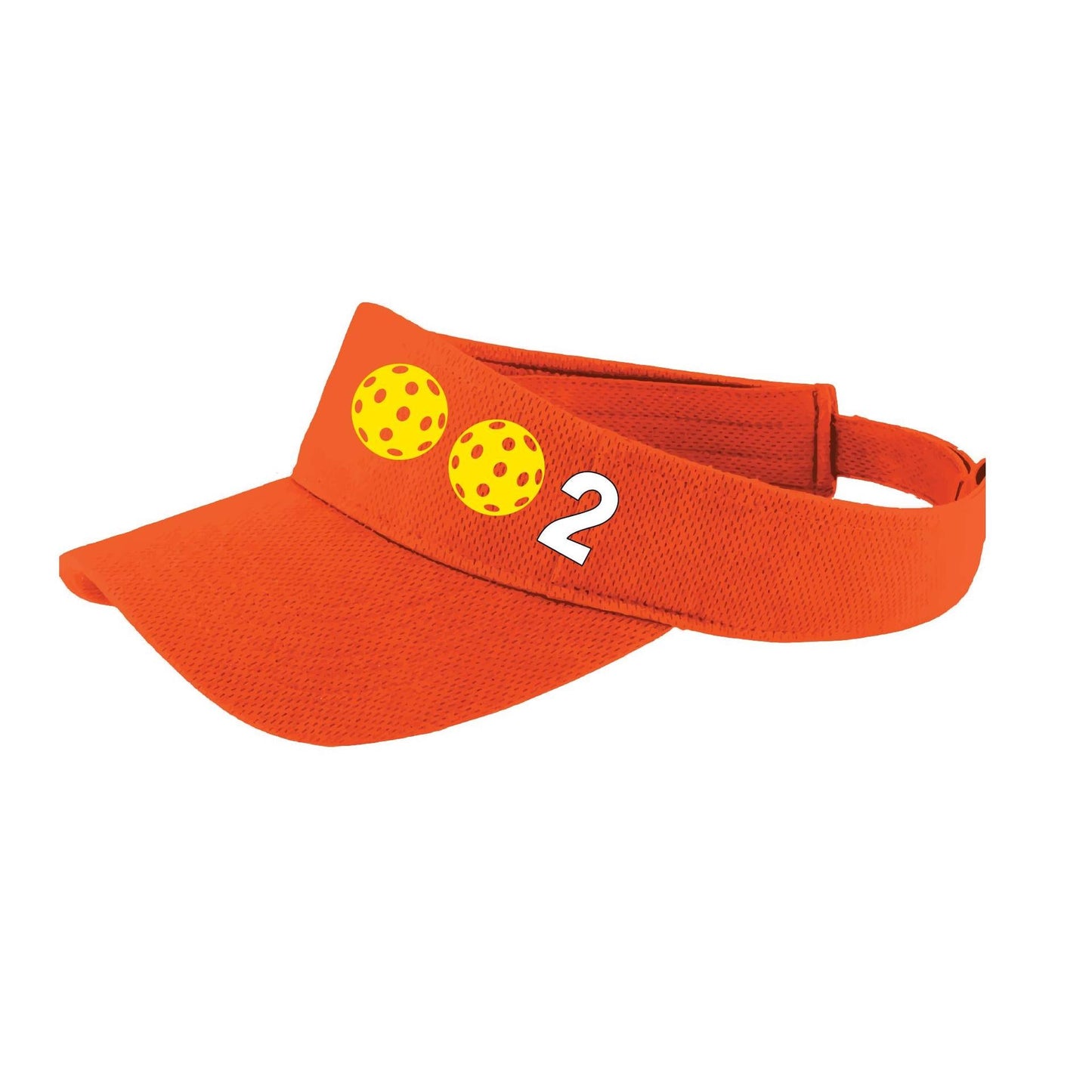 002 With Pickleballs (Customizable) | Pickleball Visors | Moisture Wicking 100% Polyester