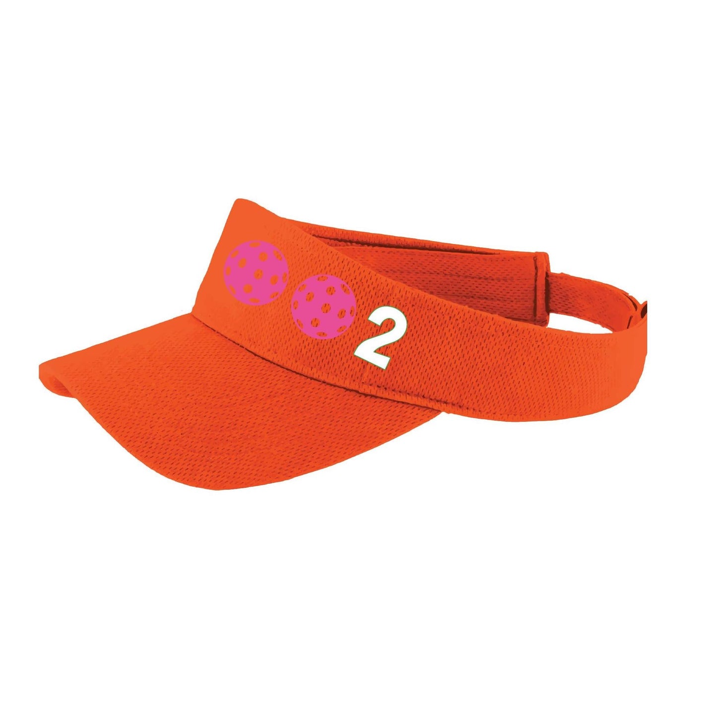 002 With Pickleballs (Customizable) | Pickleball Visors | Moisture Wicking 100% Polyester