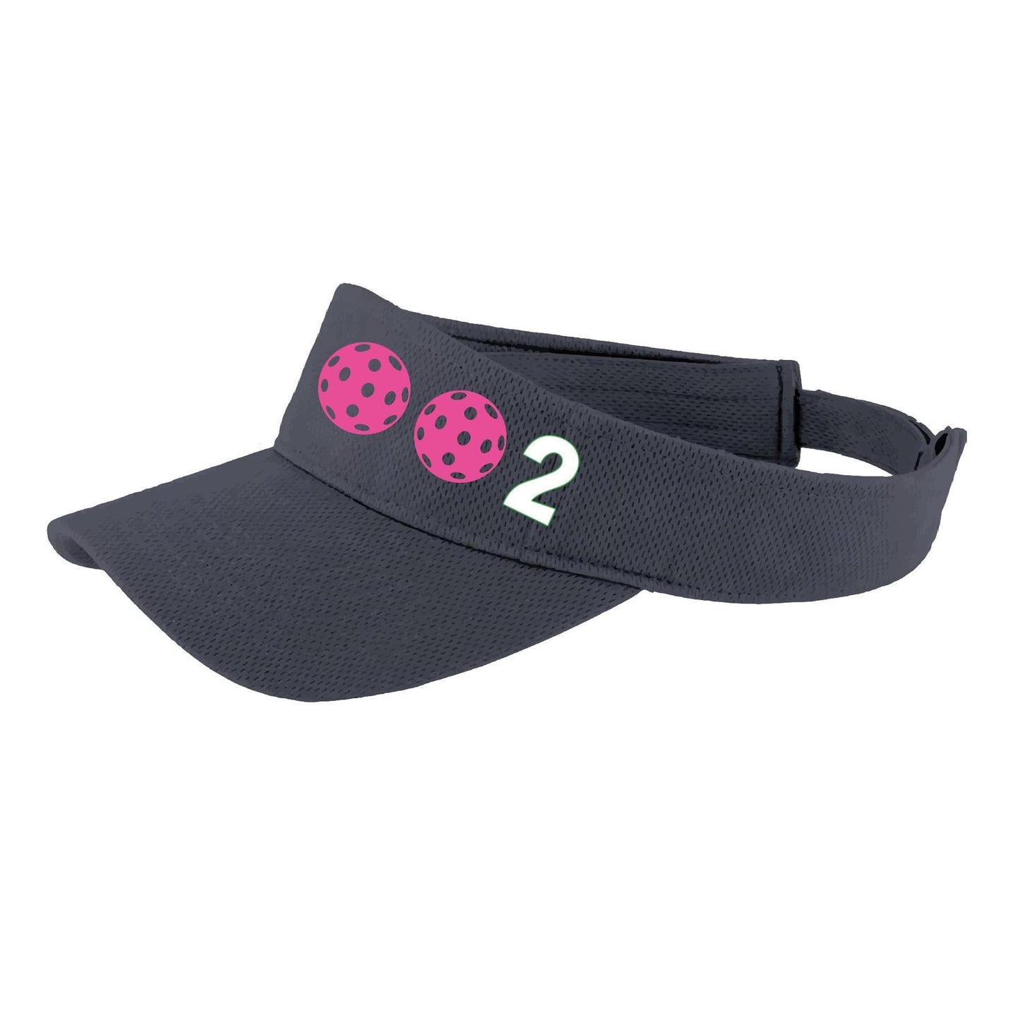 002 With Pickleballs (Customizable) | Pickleball Visors | Moisture Wicking 100% Polyester
