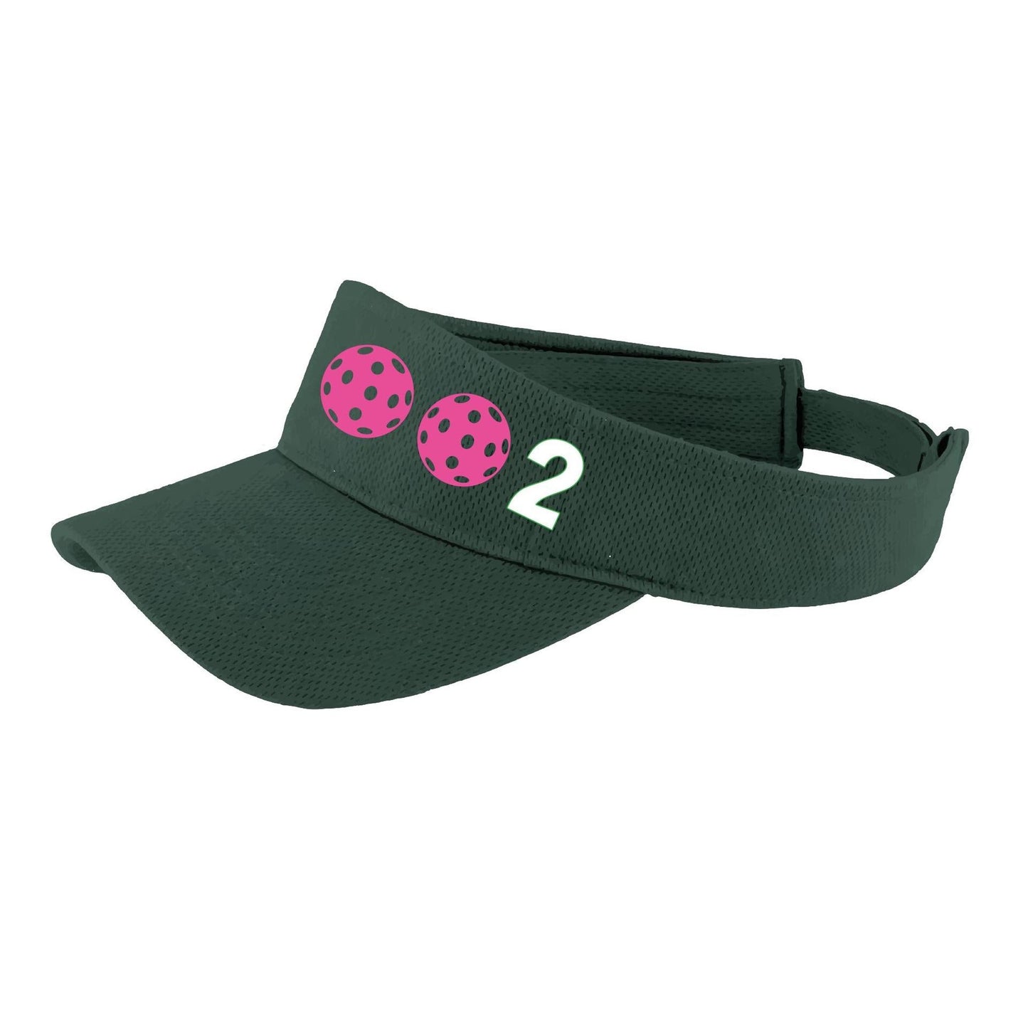 002 With Pickleballs (Customizable) | Pickleball Visors | Moisture Wicking 100% Polyester
