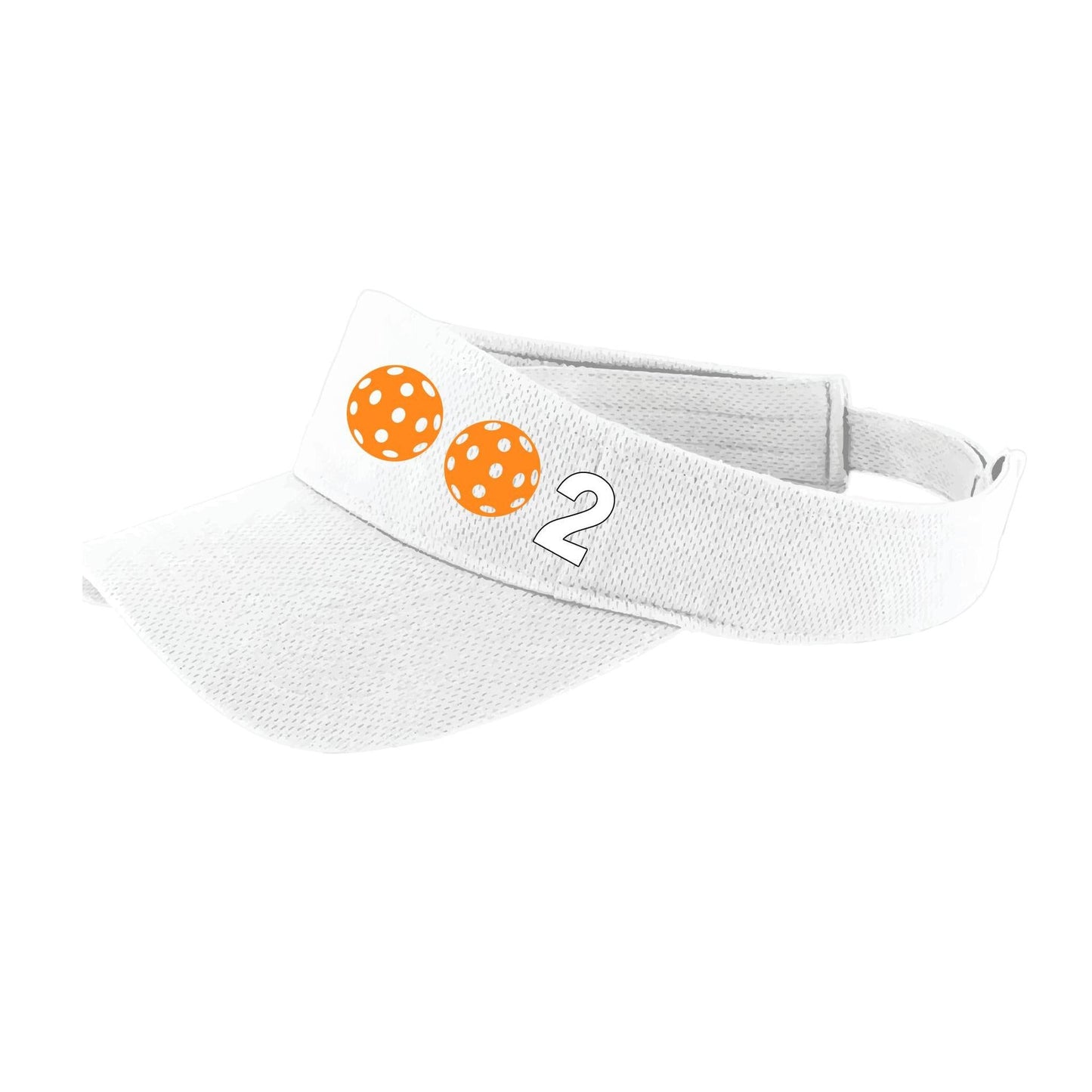 002 With Pickleballs (Customizable) | Pickleball Visors | Moisture Wicking 100% Polyester