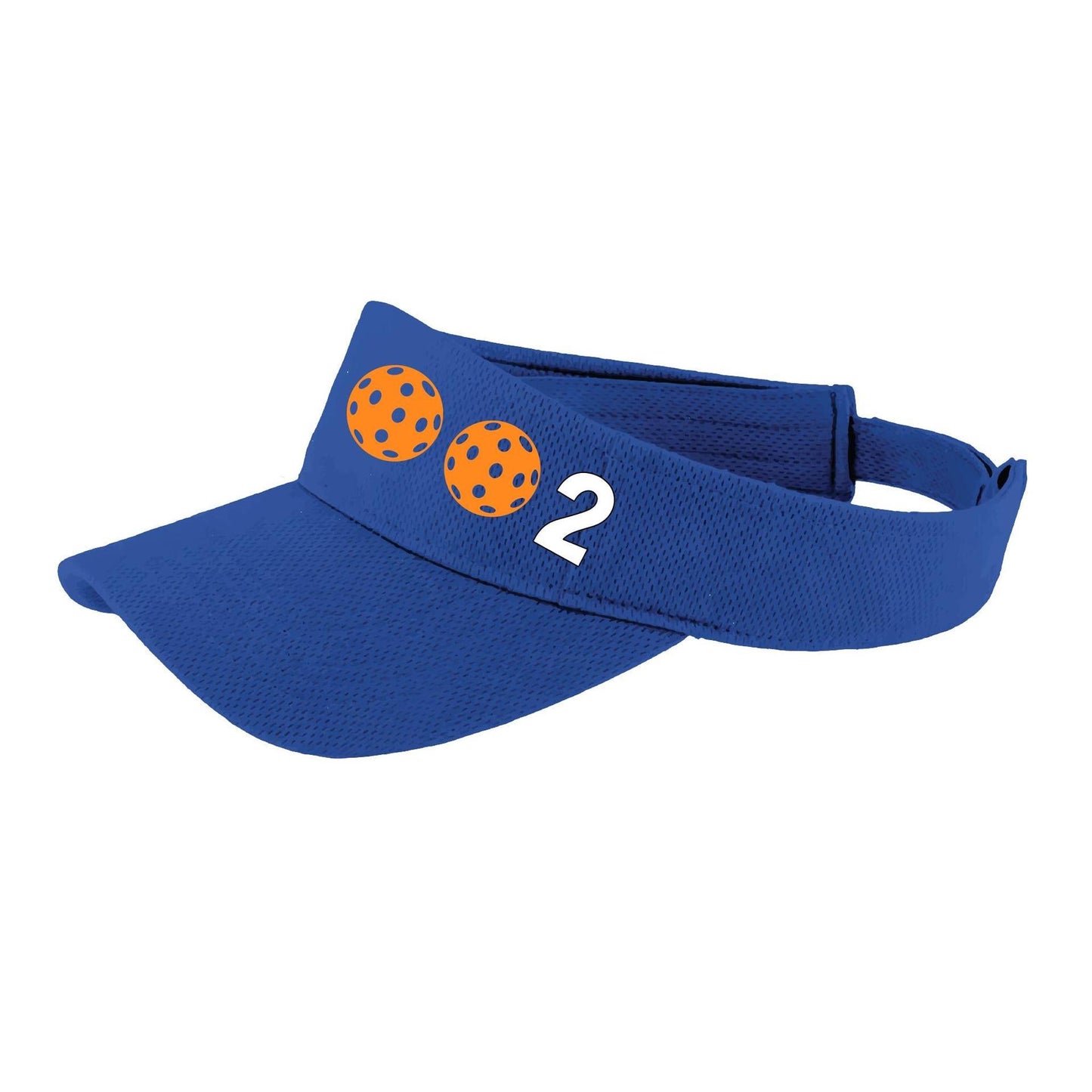 002 With Pickleballs (Customizable) | Pickleball Visors | Moisture Wicking 100% Polyester