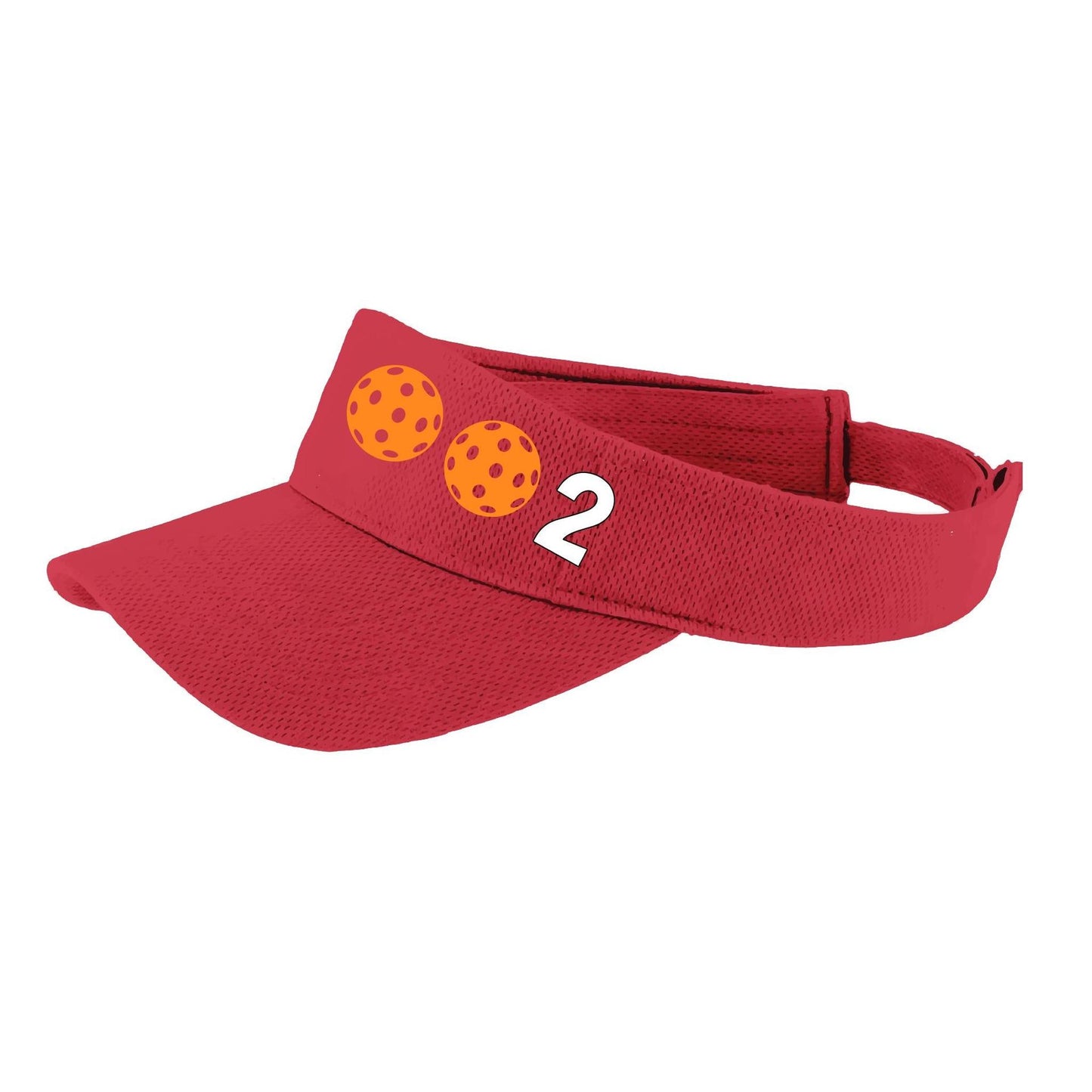 002 With Pickleballs (Customizable) | Pickleball Visors | Moisture Wicking 100% Polyester