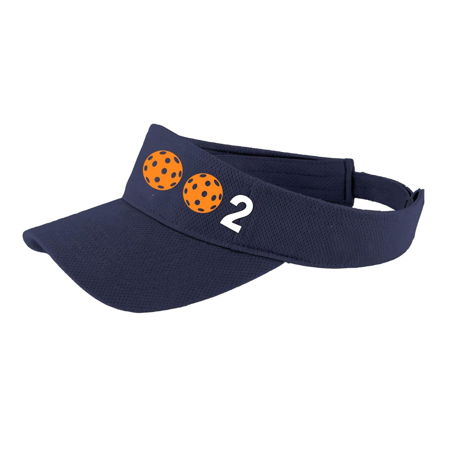 002 With Pickleballs (Customizable) | Pickleball Visors | Moisture Wicking 100% Polyester