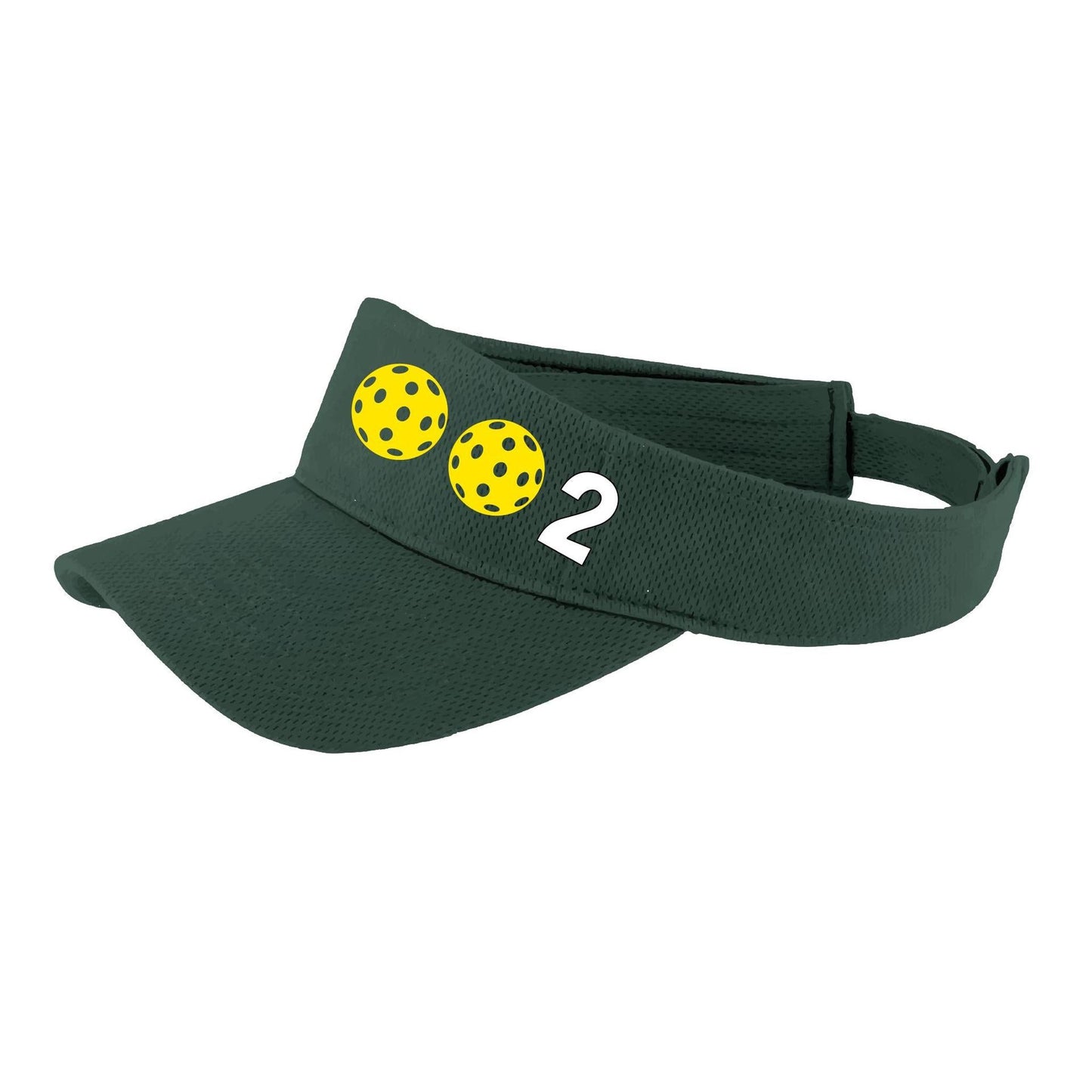 002 With Pickleballs (Customizable) | Pickleball Visors | Moisture Wicking 100% Polyester