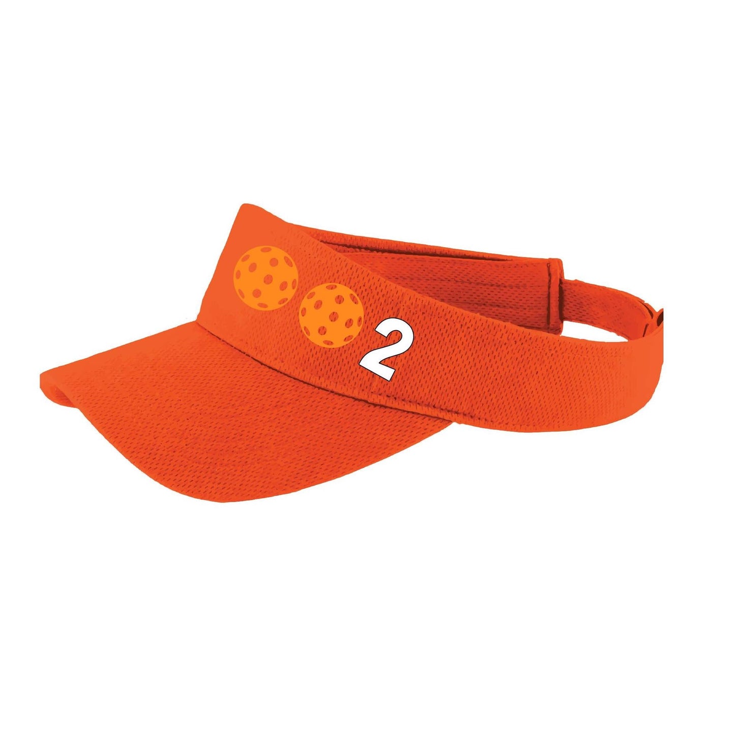 002 With Pickleballs (Customizable) | Pickleball Visors | Moisture Wicking 100% Polyester