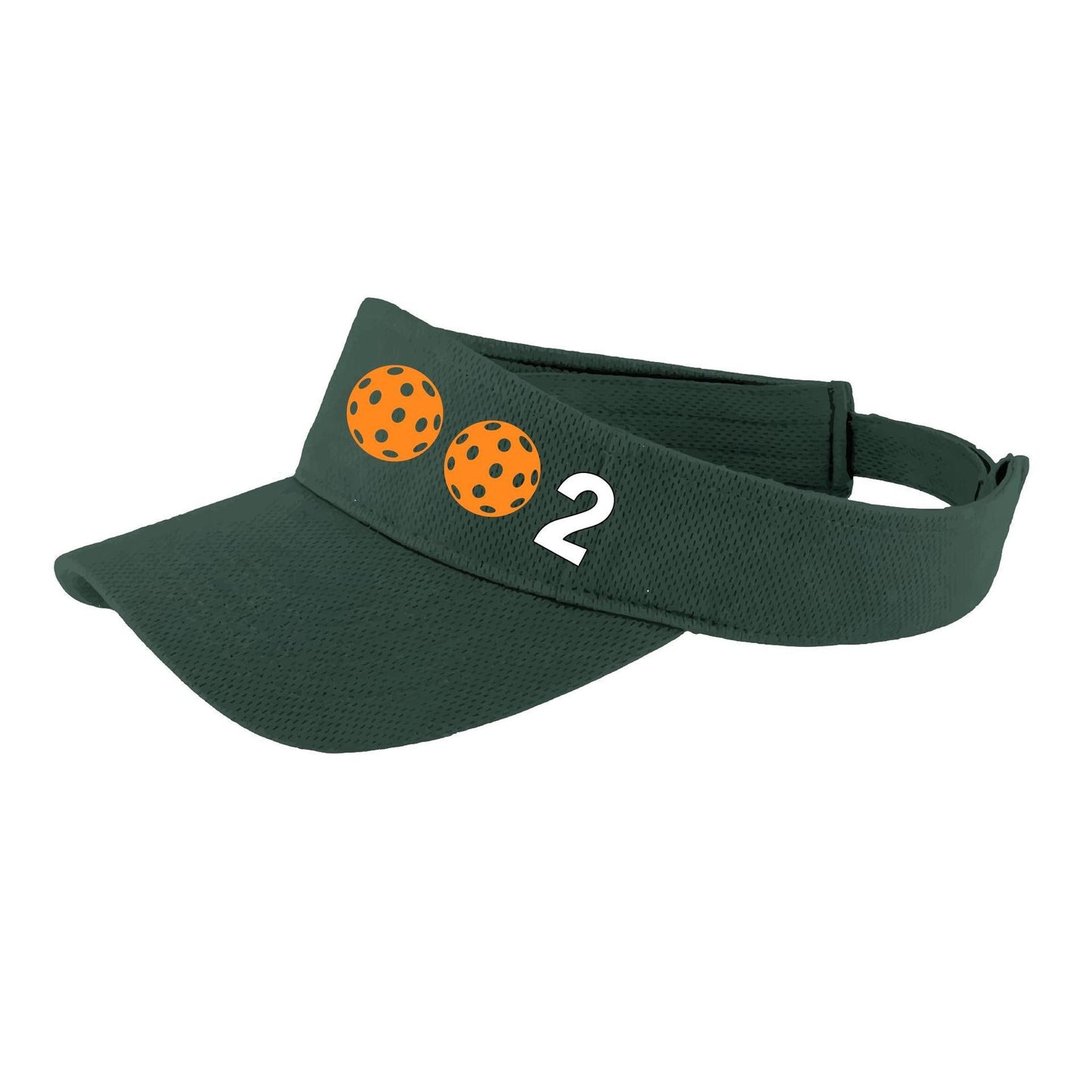 002 With Pickleballs (Customizable) | Pickleball Visors | Moisture Wicking 100% Polyester