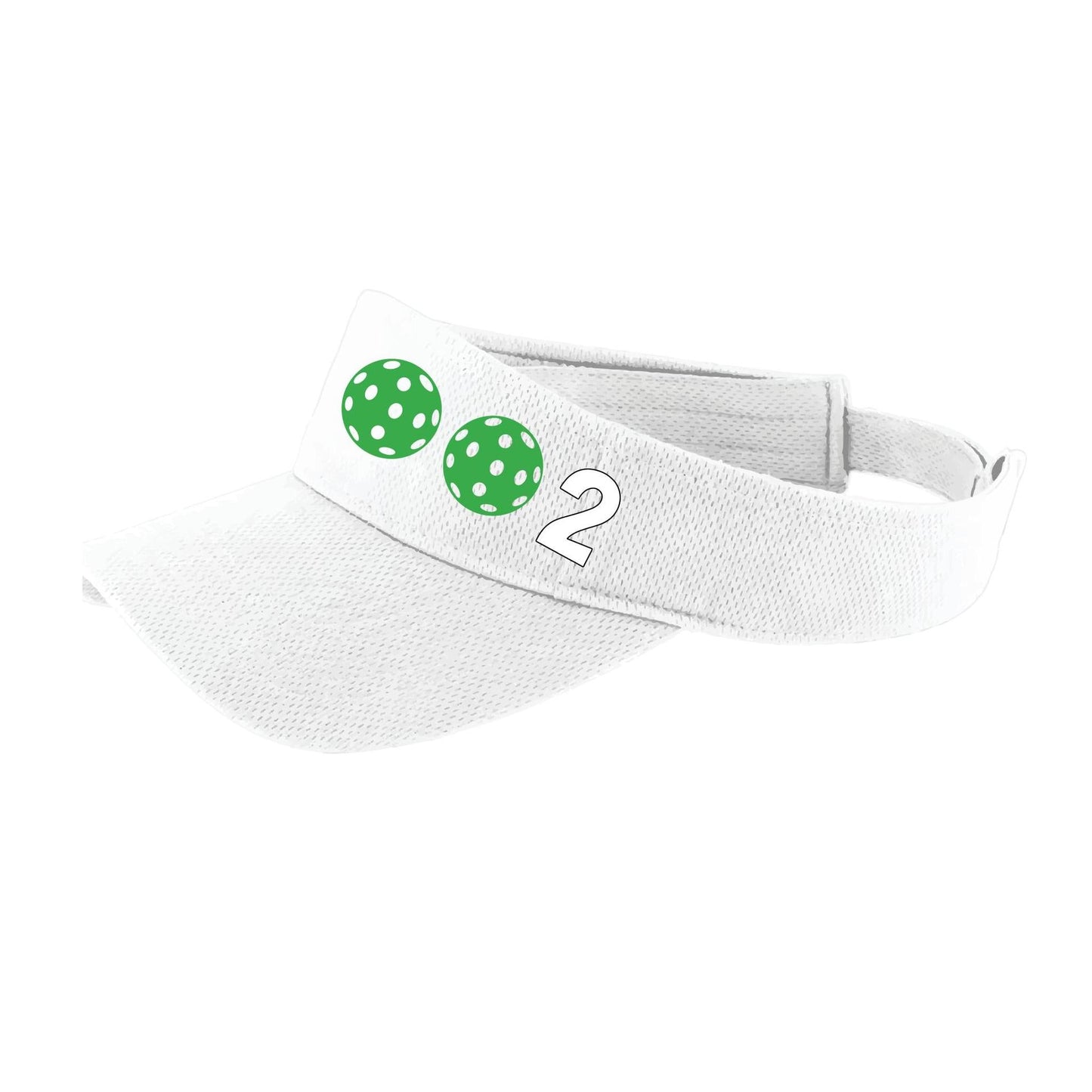 002 With Pickleballs (Customizable) | Pickleball Visors | Moisture Wicking 100% Polyester