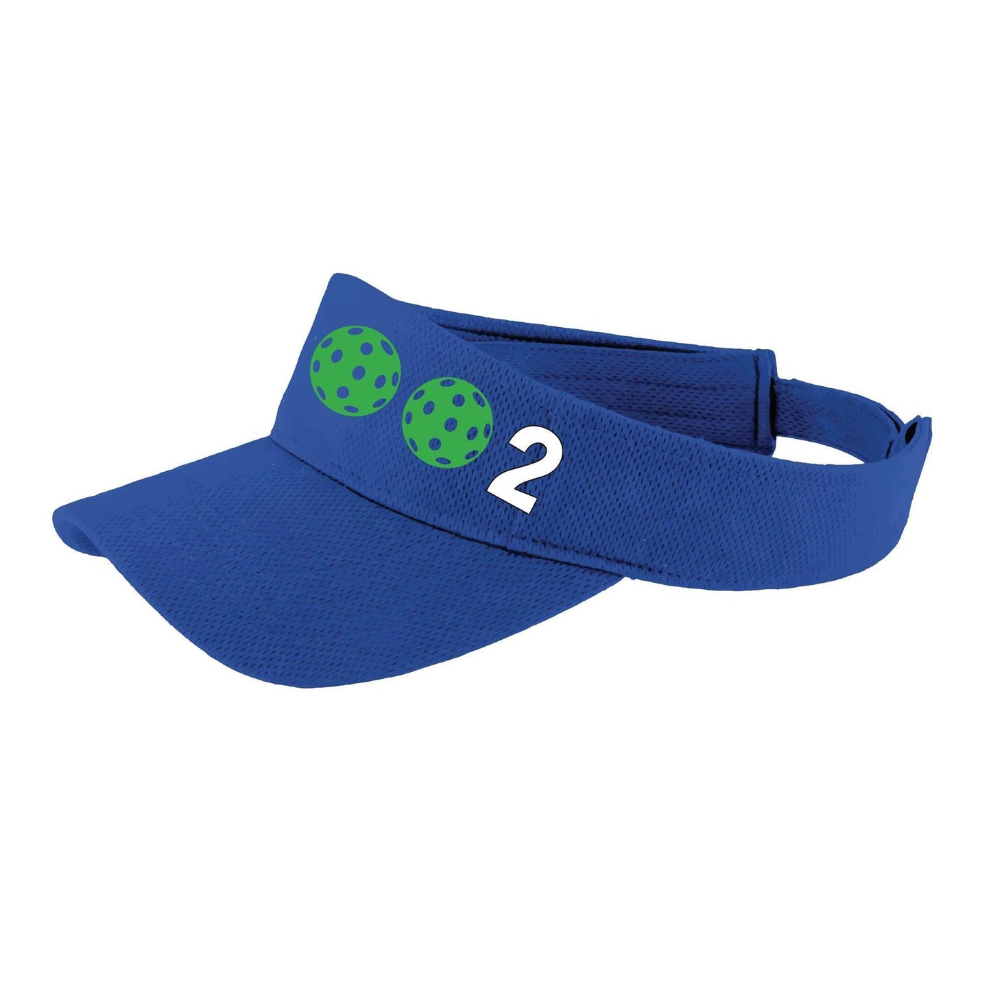 002 With Pickleballs (Customizable) | Pickleball Visors | Moisture Wicking 100% Polyester