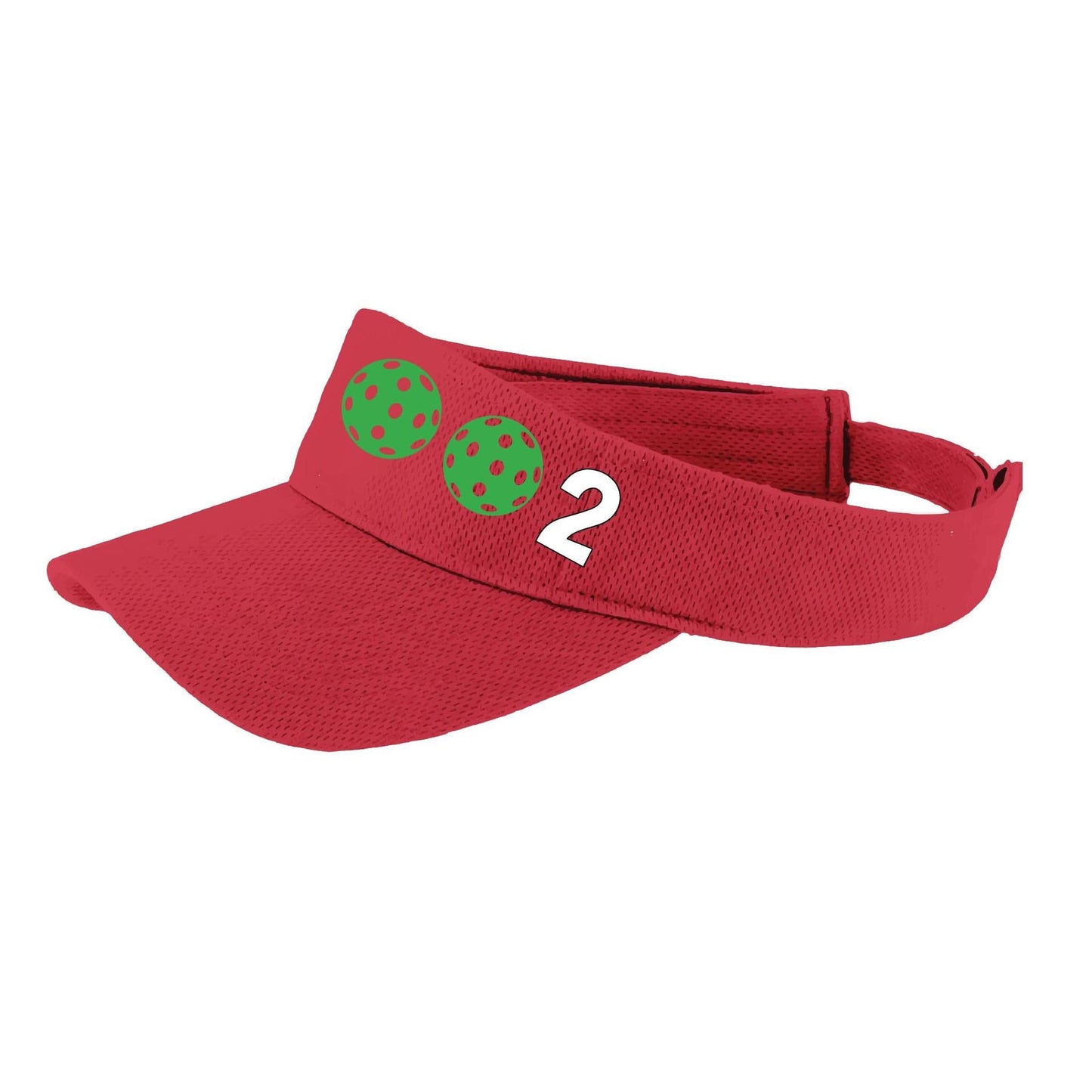 002 With Pickleballs (Customizable) | Pickleball Visors | Moisture Wicking 100% Polyester