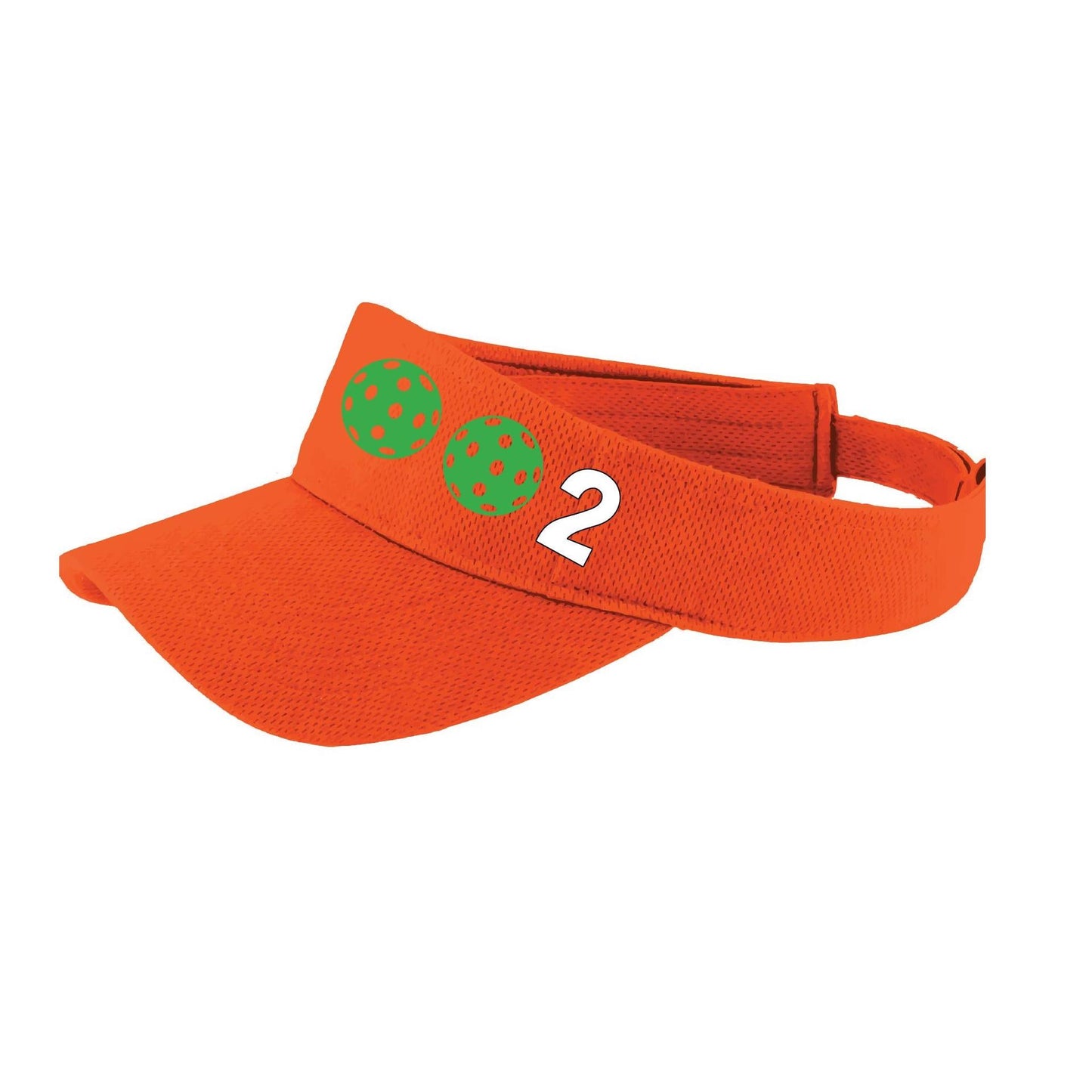 002 With Pickleballs (Customizable) | Pickleball Visors | Moisture Wicking 100% Polyester