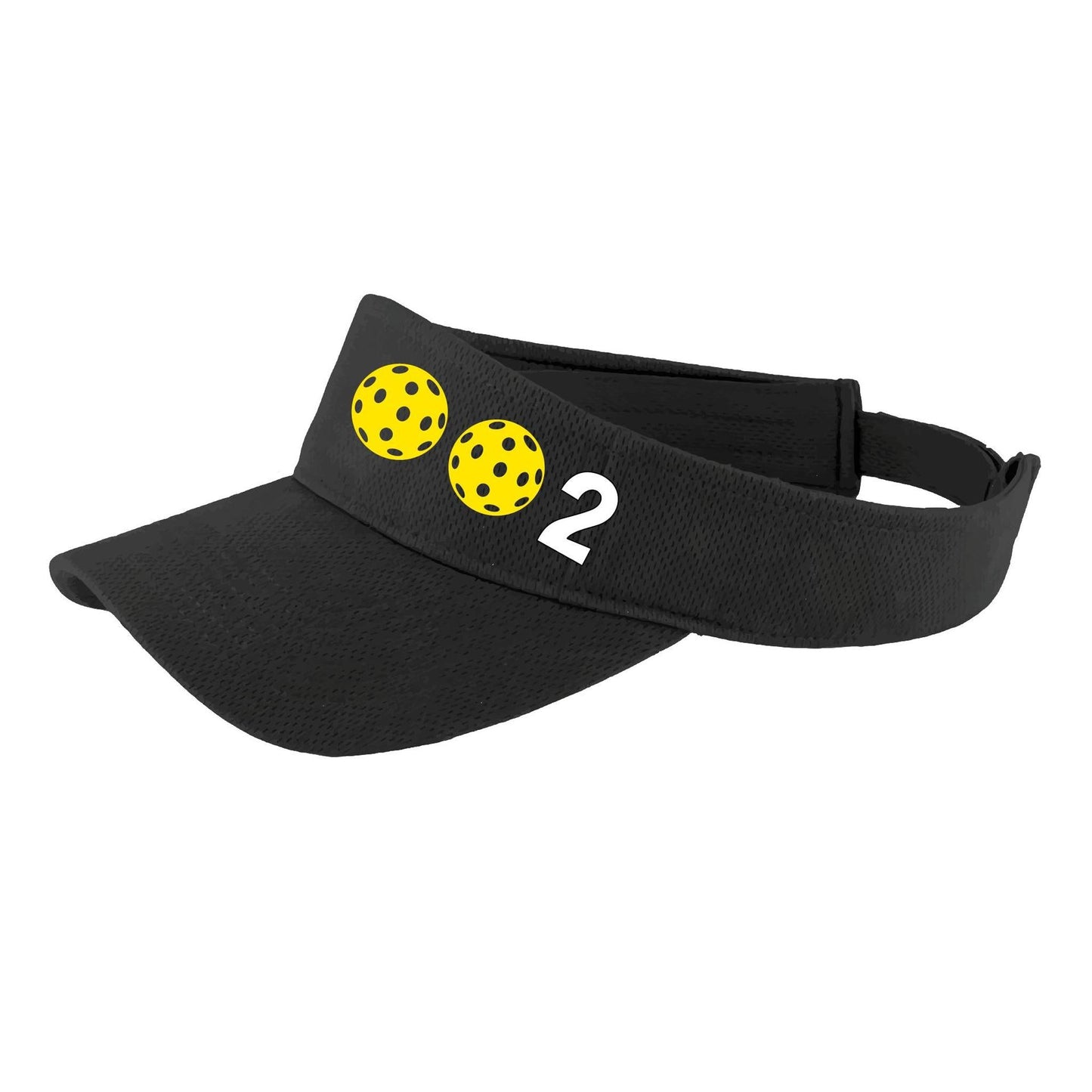 002 With Pickleballs (Customizable) | Pickleball Visors | Moisture Wicking 100% Polyester