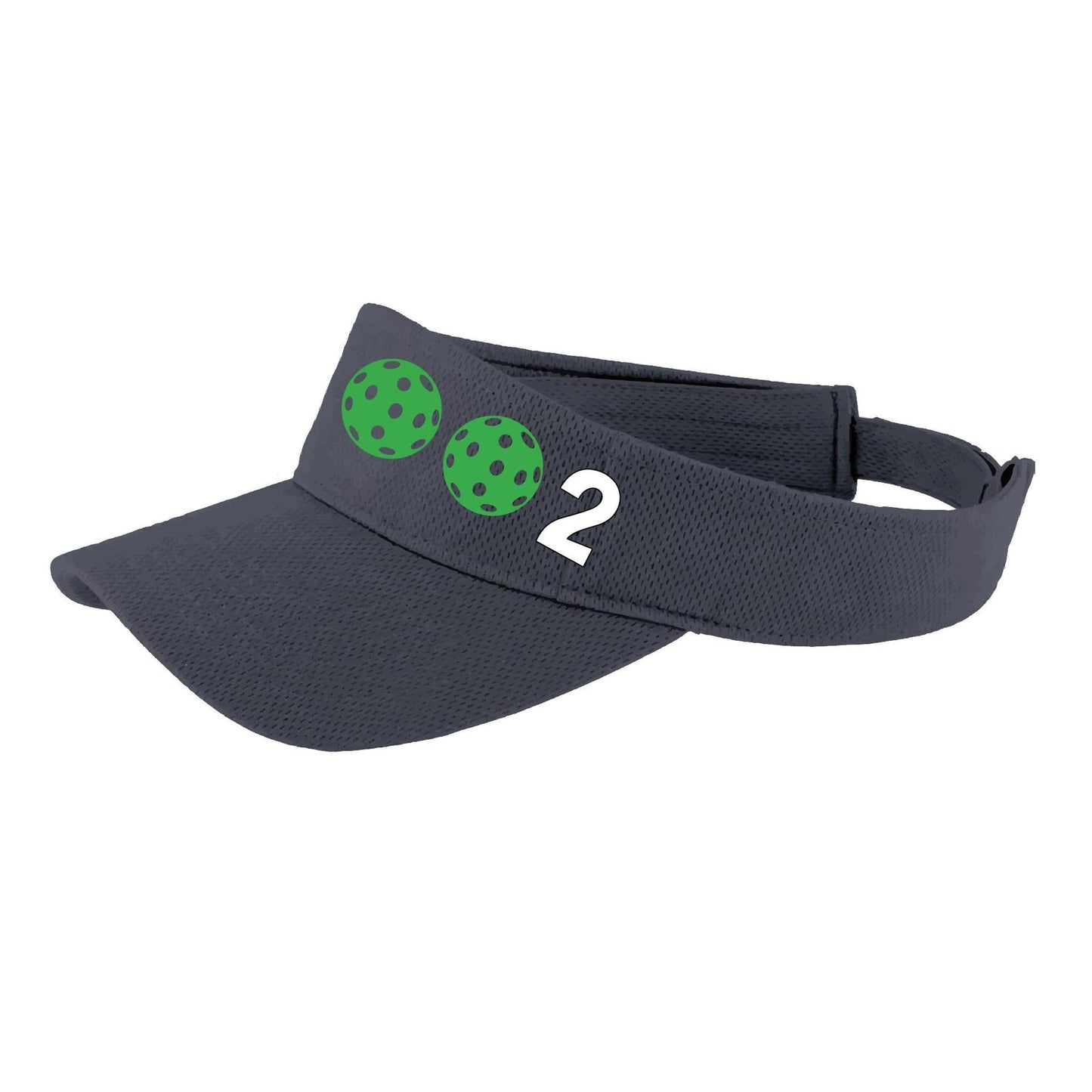 002 With Pickleballs (Customizable) | Pickleball Visors | Moisture Wicking 100% Polyester