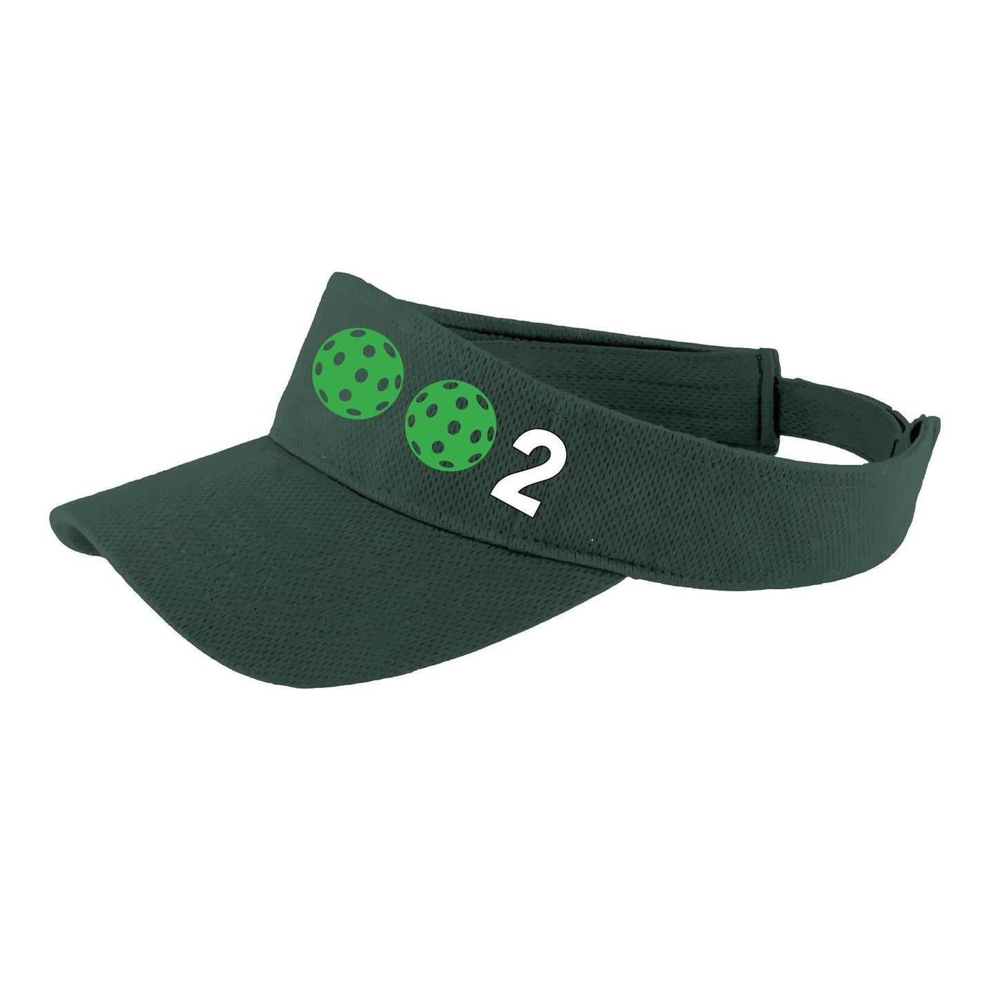 002 With Pickleballs (Customizable) | Pickleball Visors | Moisture Wicking 100% Polyester